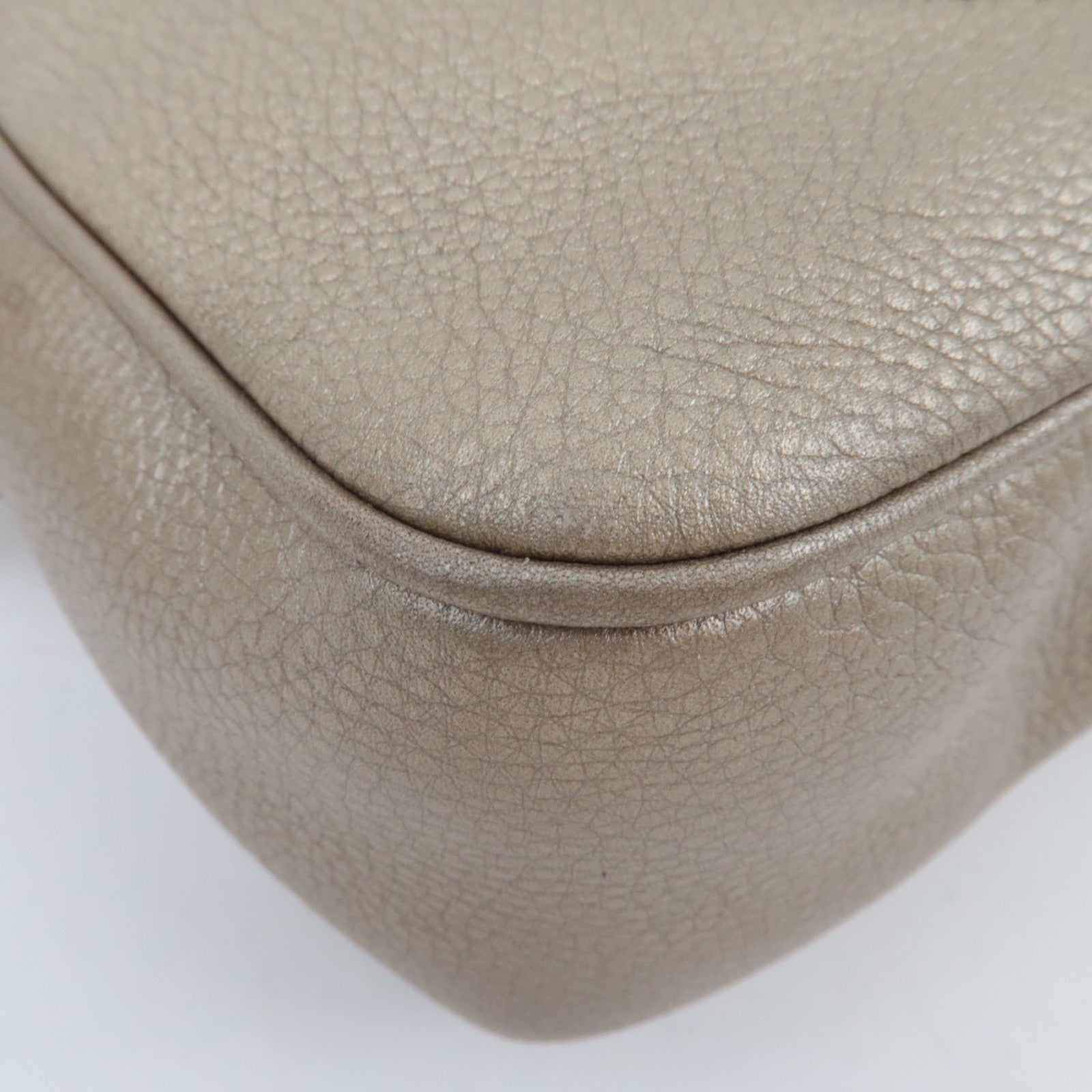 GUCCI Soho Interlocking G Disco Bag Leather Shoulder Bag Gold 308364