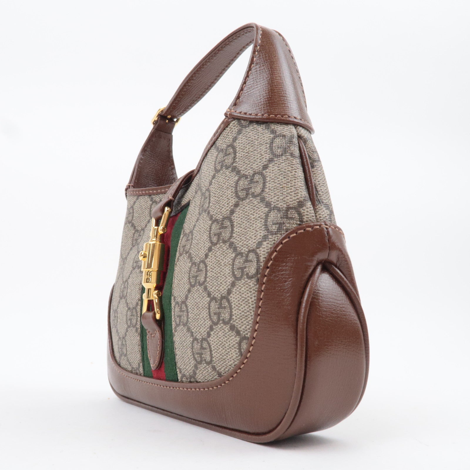 GUCCI Jackie 1961 Ophidia GG Supreme 2Way Handbag Beige Brown 637092 *Dust bag, Strap