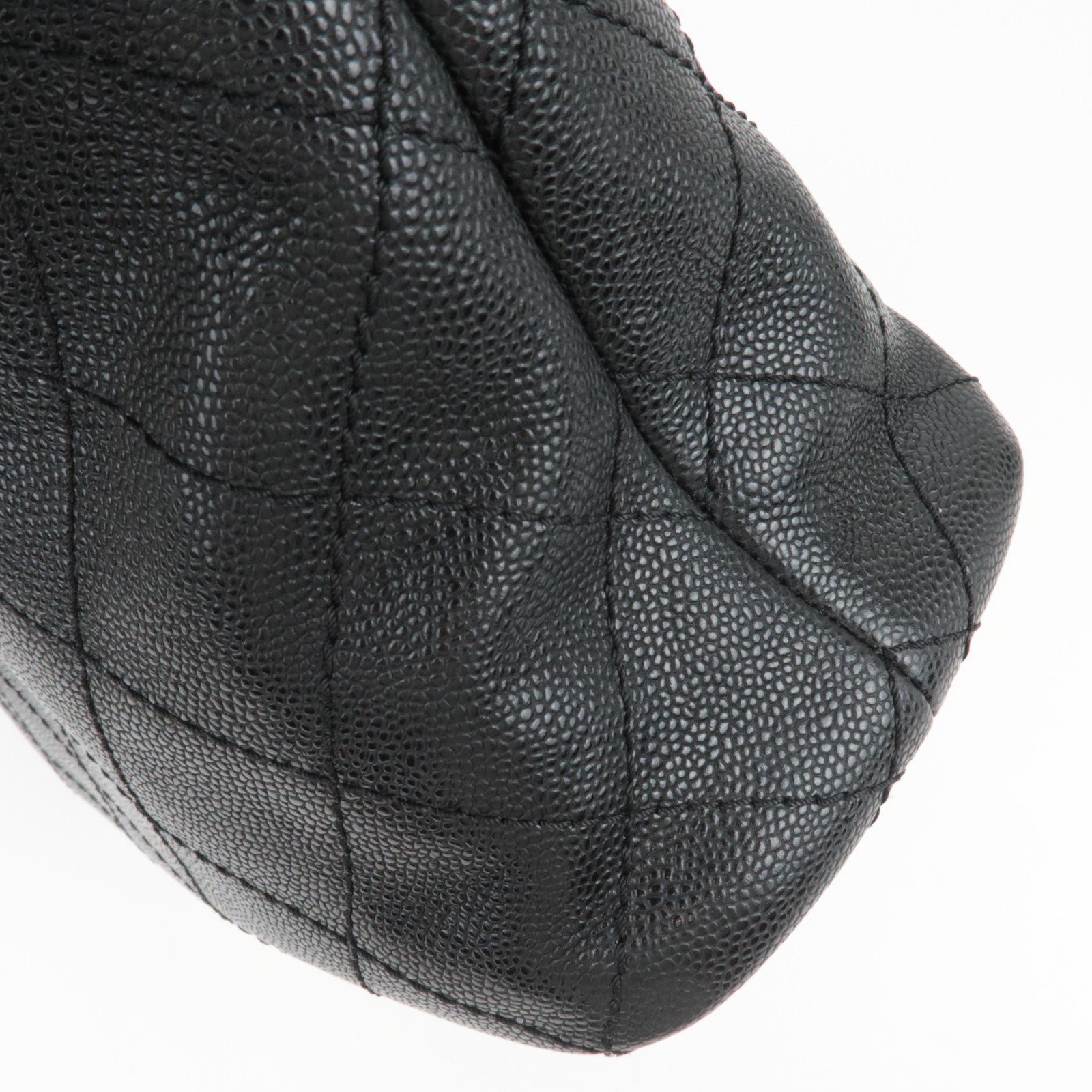 CHANEL On The Road Caviarskin Tote Bag Black