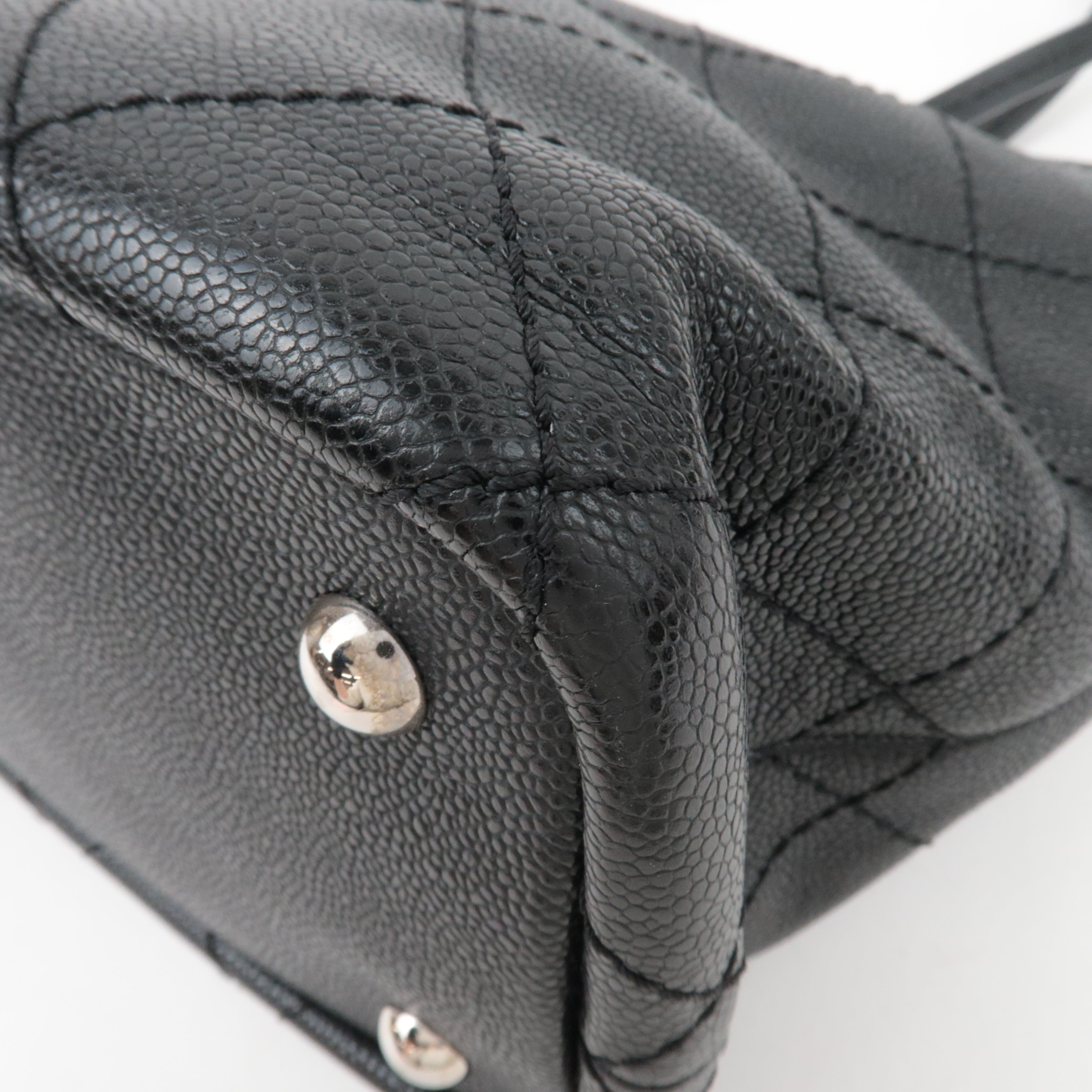 CHANEL On The Road Caviarskin Tote Bag Black