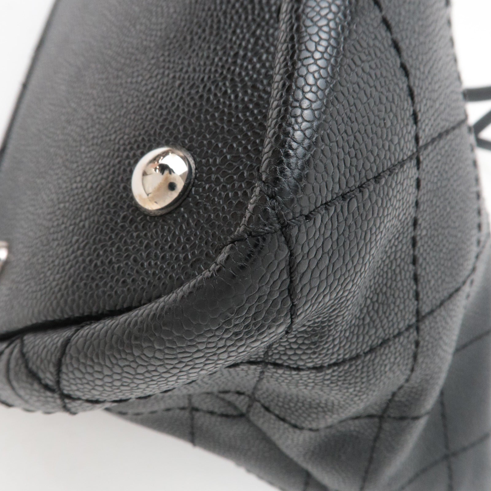 CHANEL On The Road Caviarskin Tote Bag Black