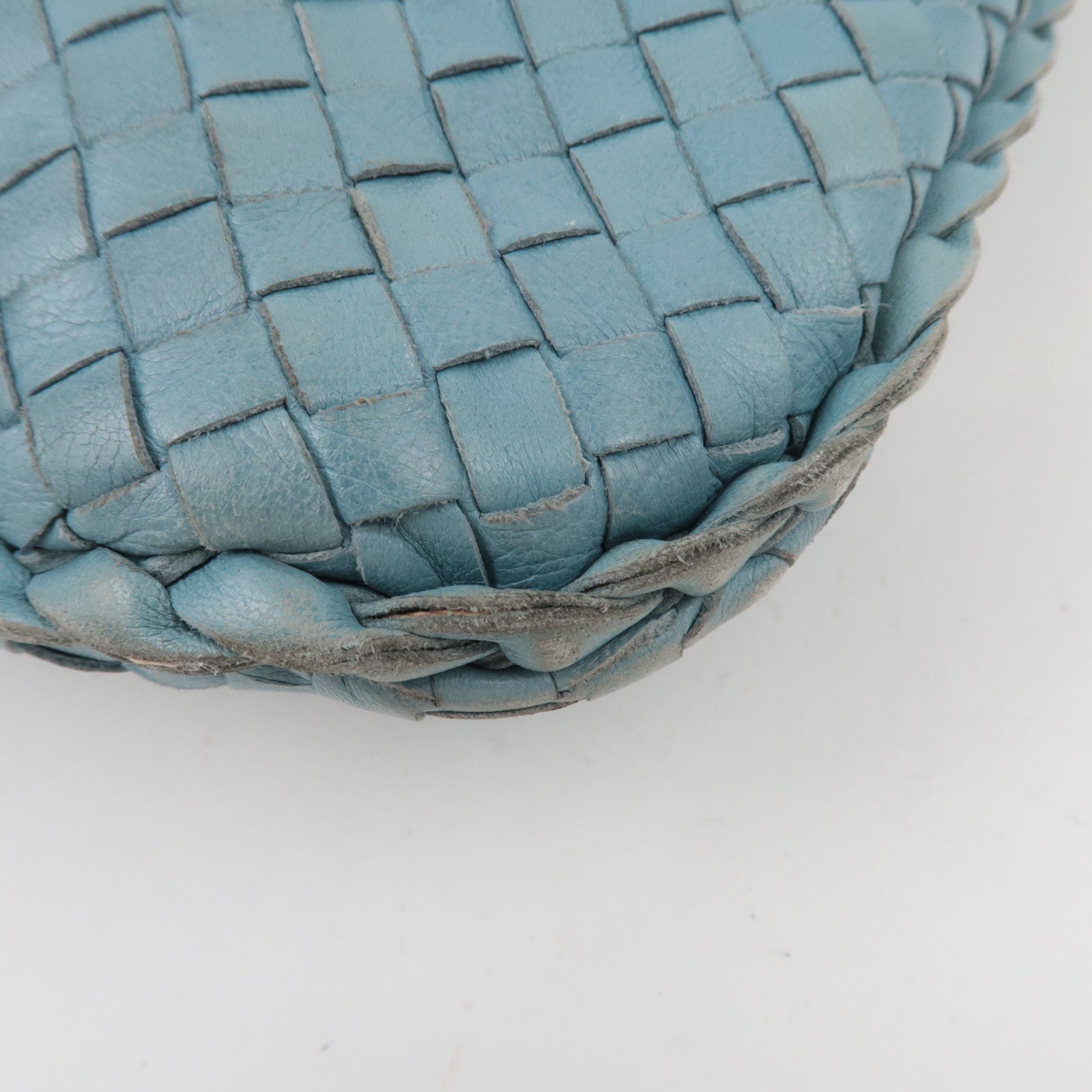 BOTTEGA VENETA Intrecciato Leather Hobo Bag Light Blue 115654