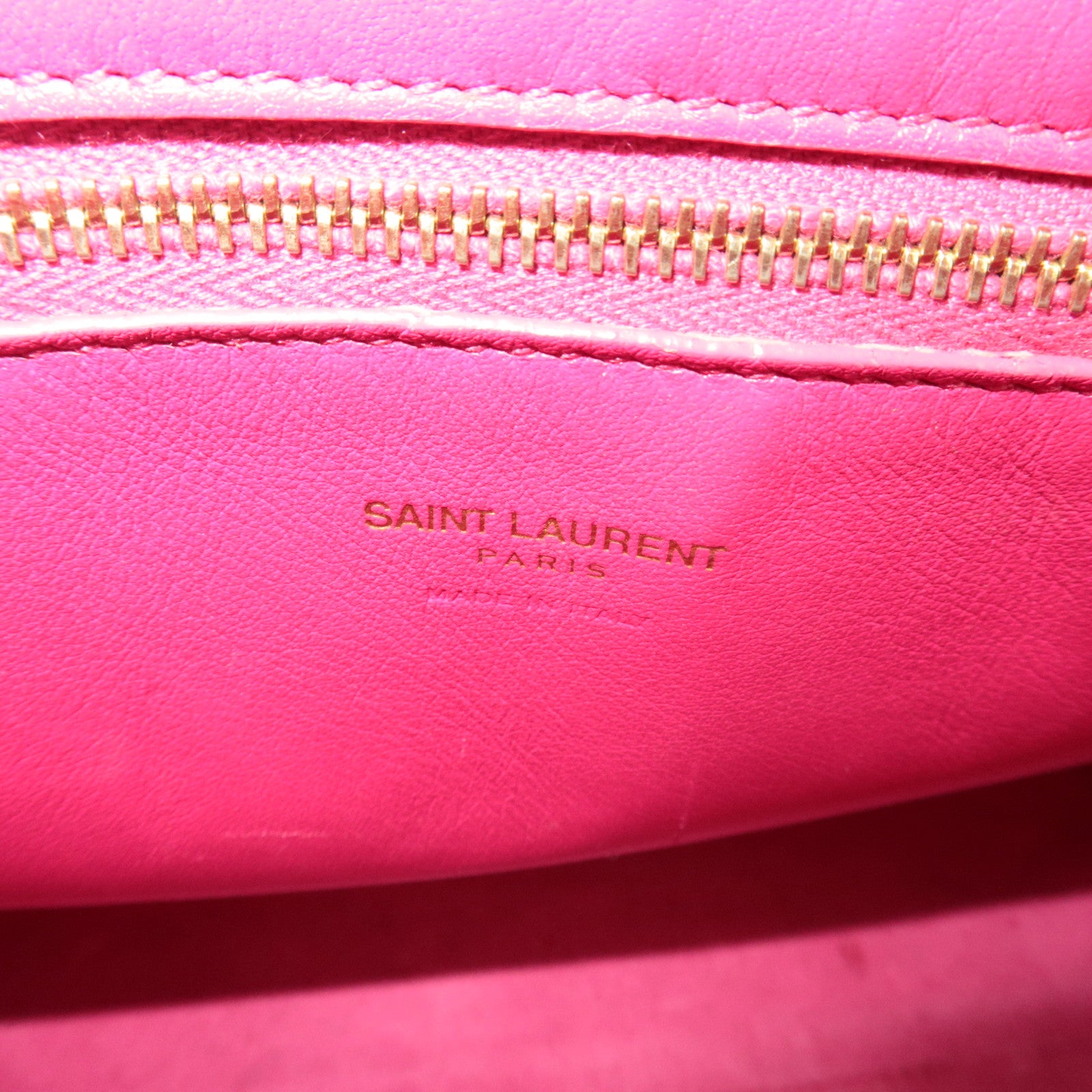 SAINT LAURENT YSL Baby Cabas Leather 2Way Handbag