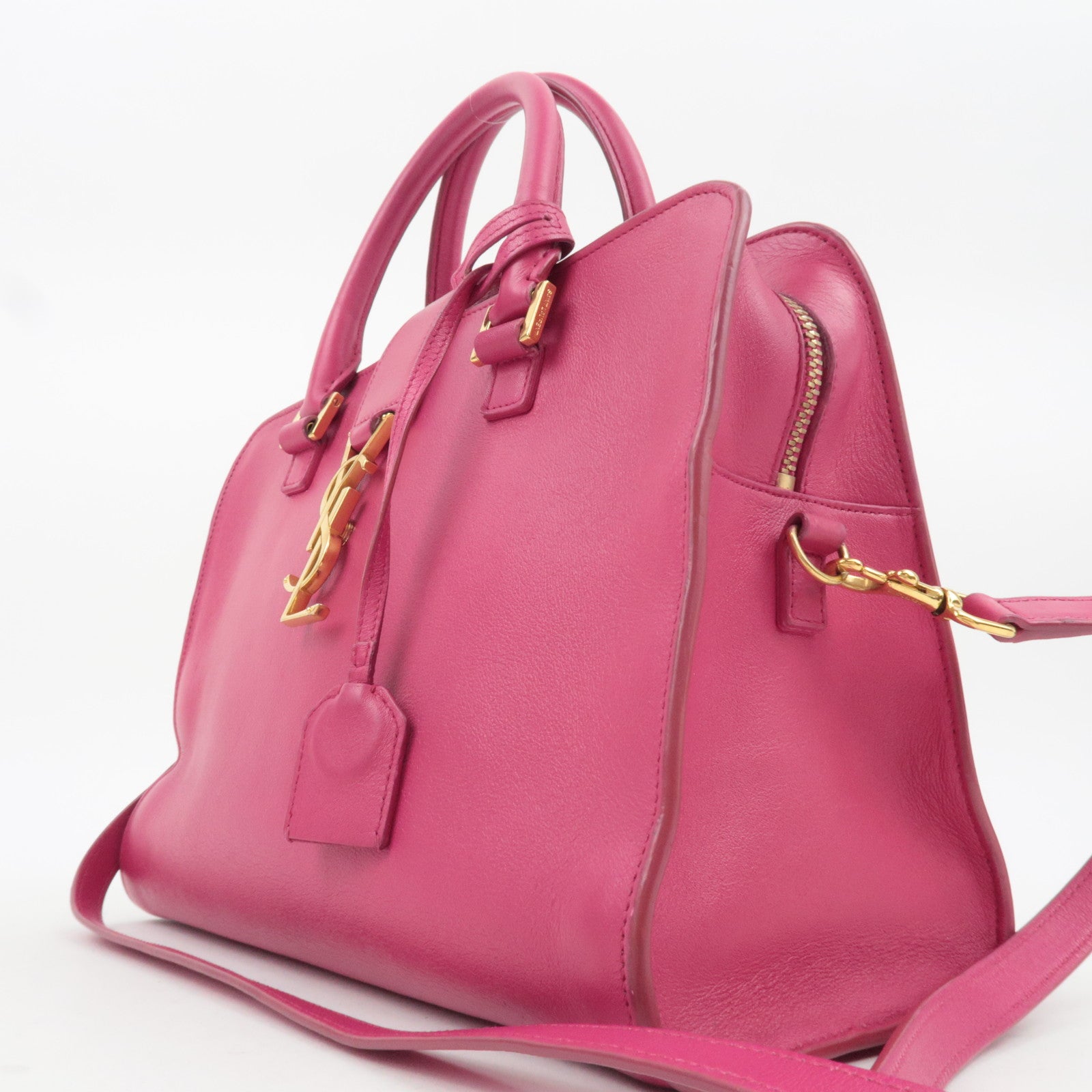 SAINT LAURENT YSL Baby Cabas Leather 2Way Handbag