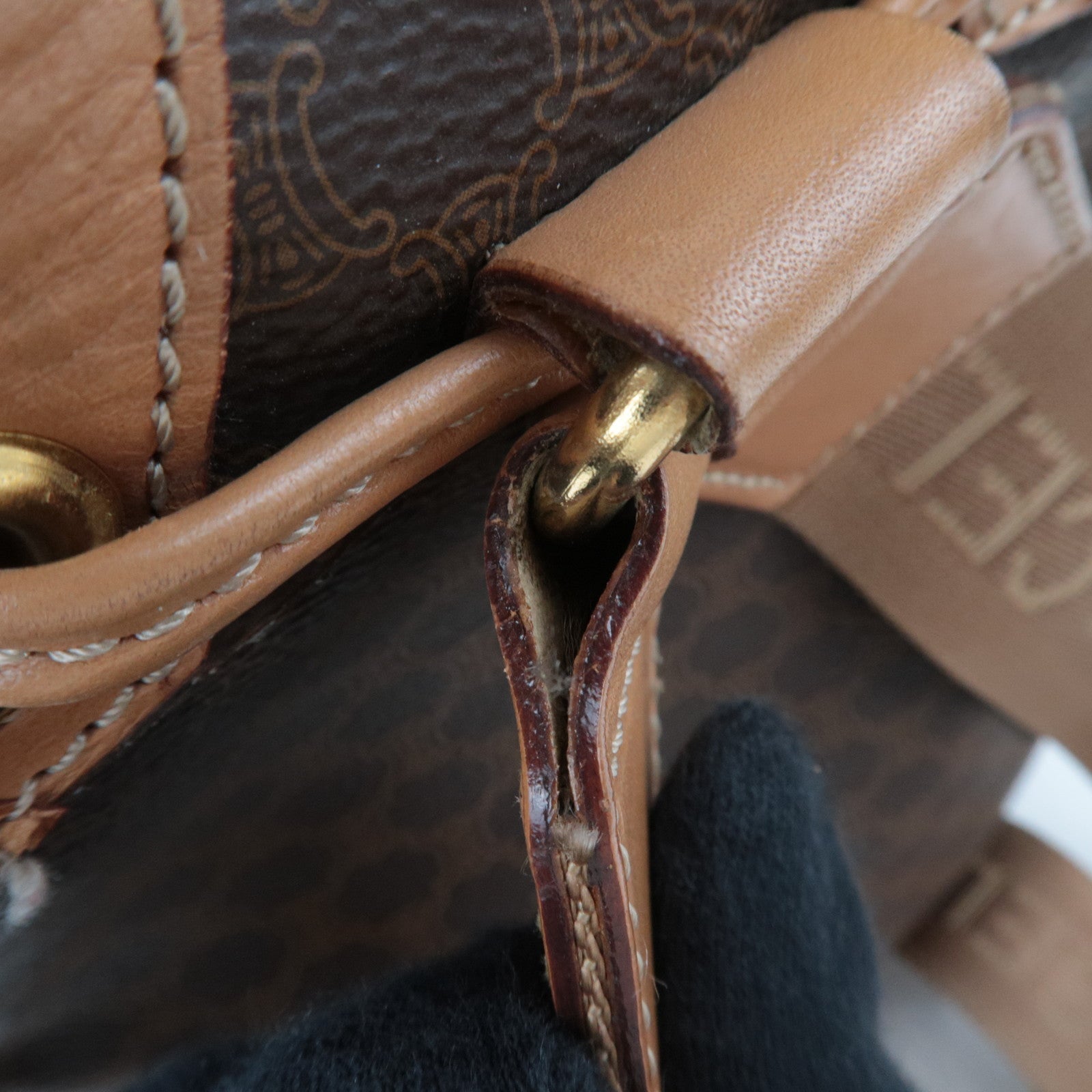 CELINE Macadam PVC Leather Backpack Brown