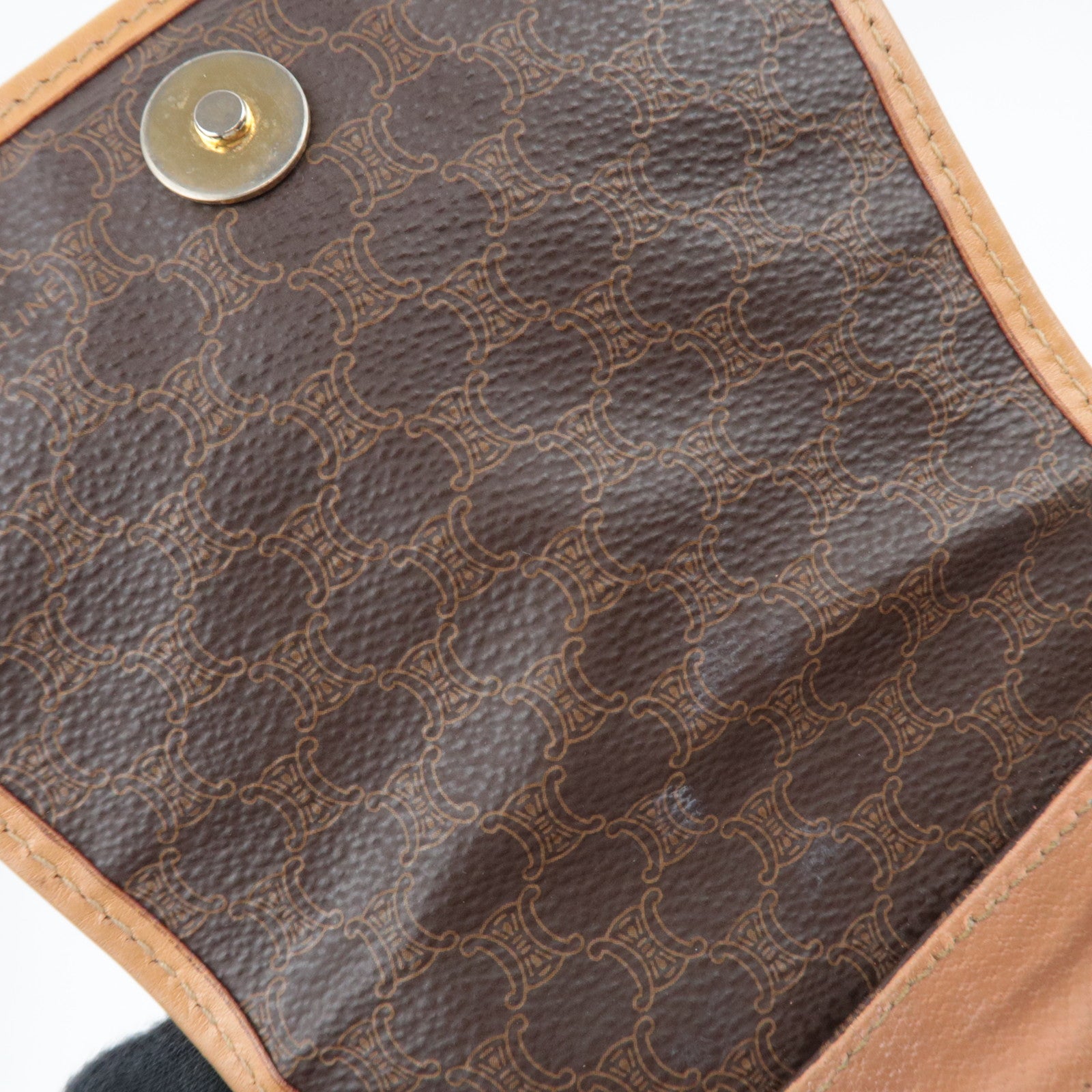CELINE Macadam PVC Leather Backpack Brown
