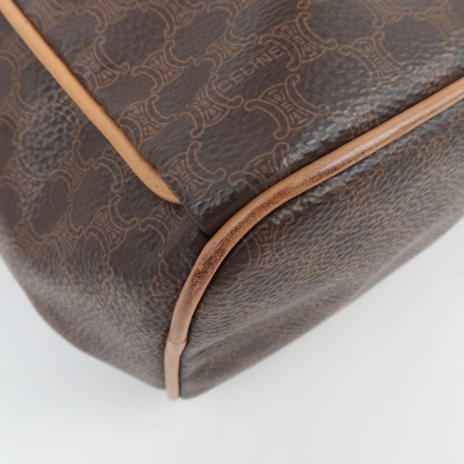 CELINE Macadam PVC Leather Backpack Brown