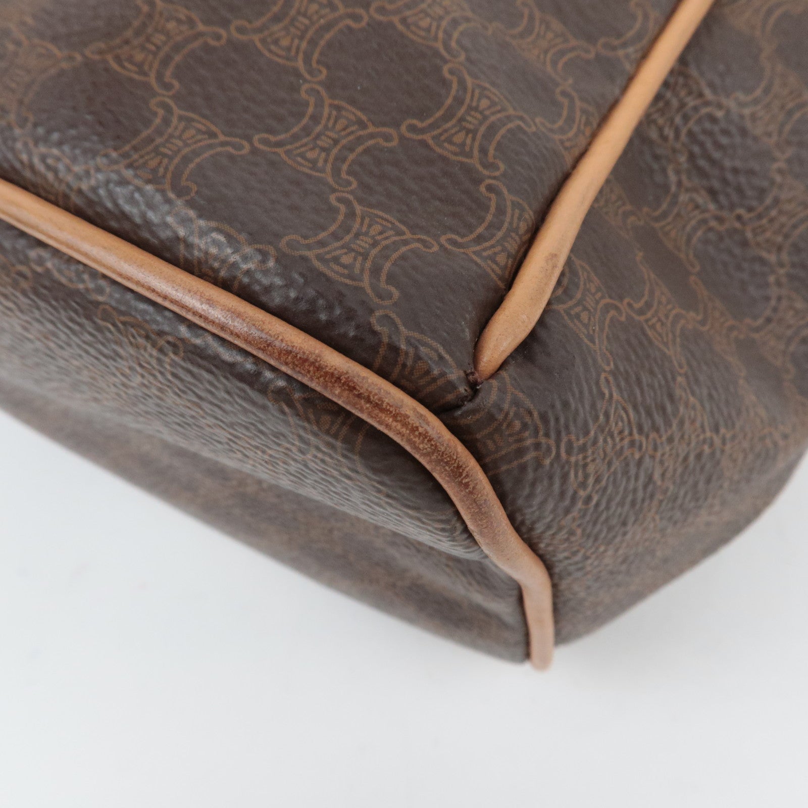 CELINE Macadam PVC Leather Backpack Brown