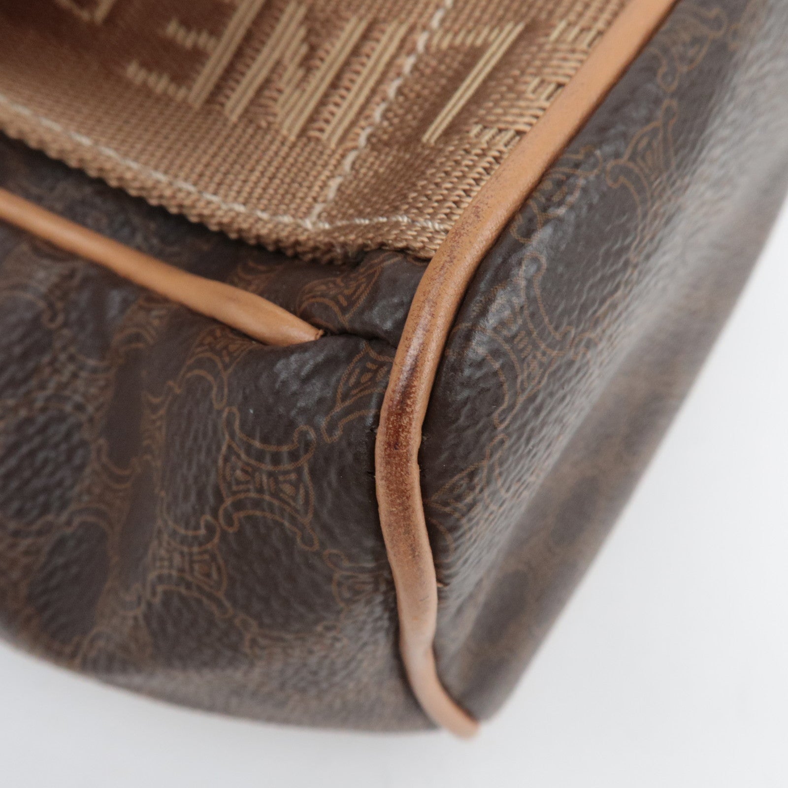 CELINE Macadam PVC Leather Backpack Brown