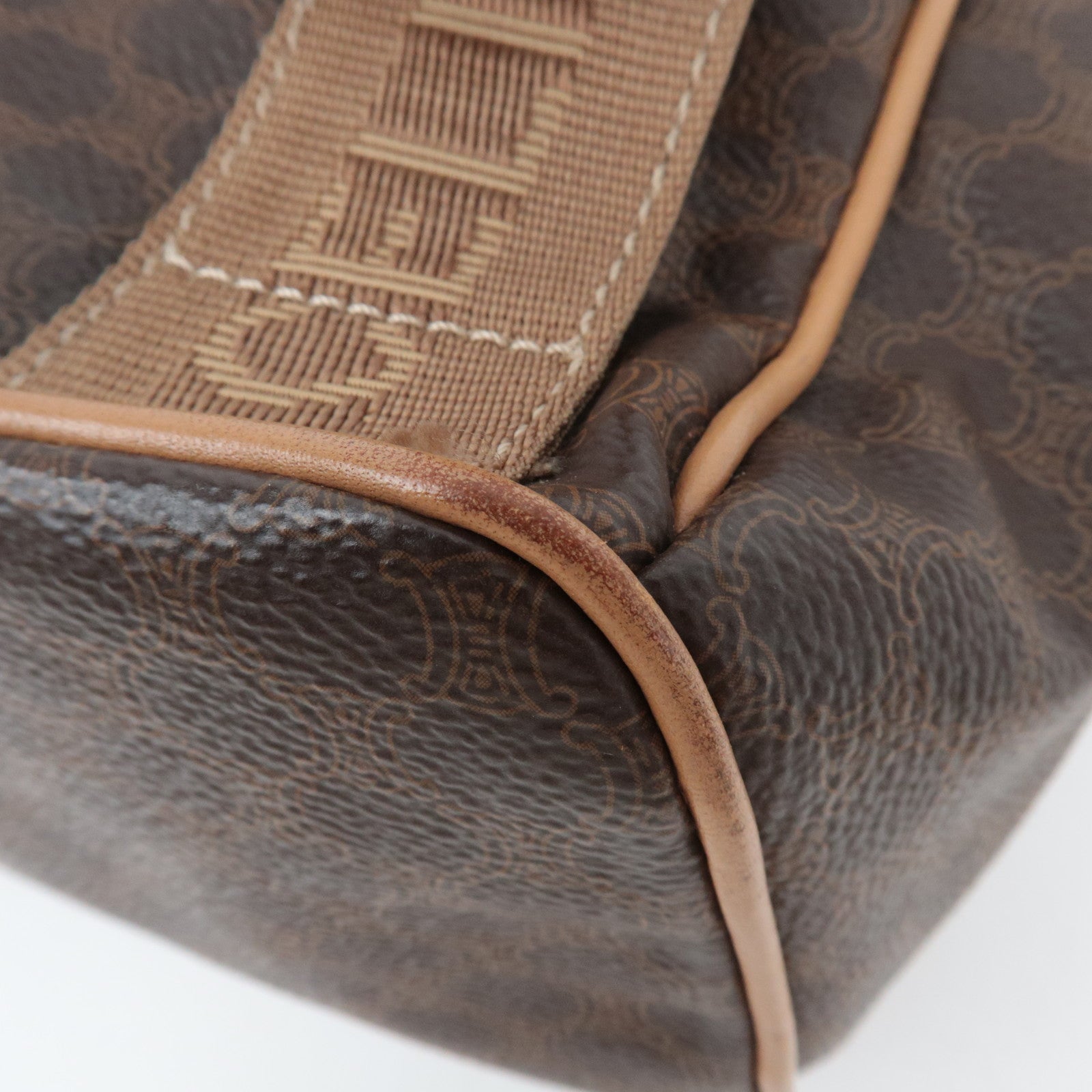 CELINE Macadam PVC Leather Backpack Brown