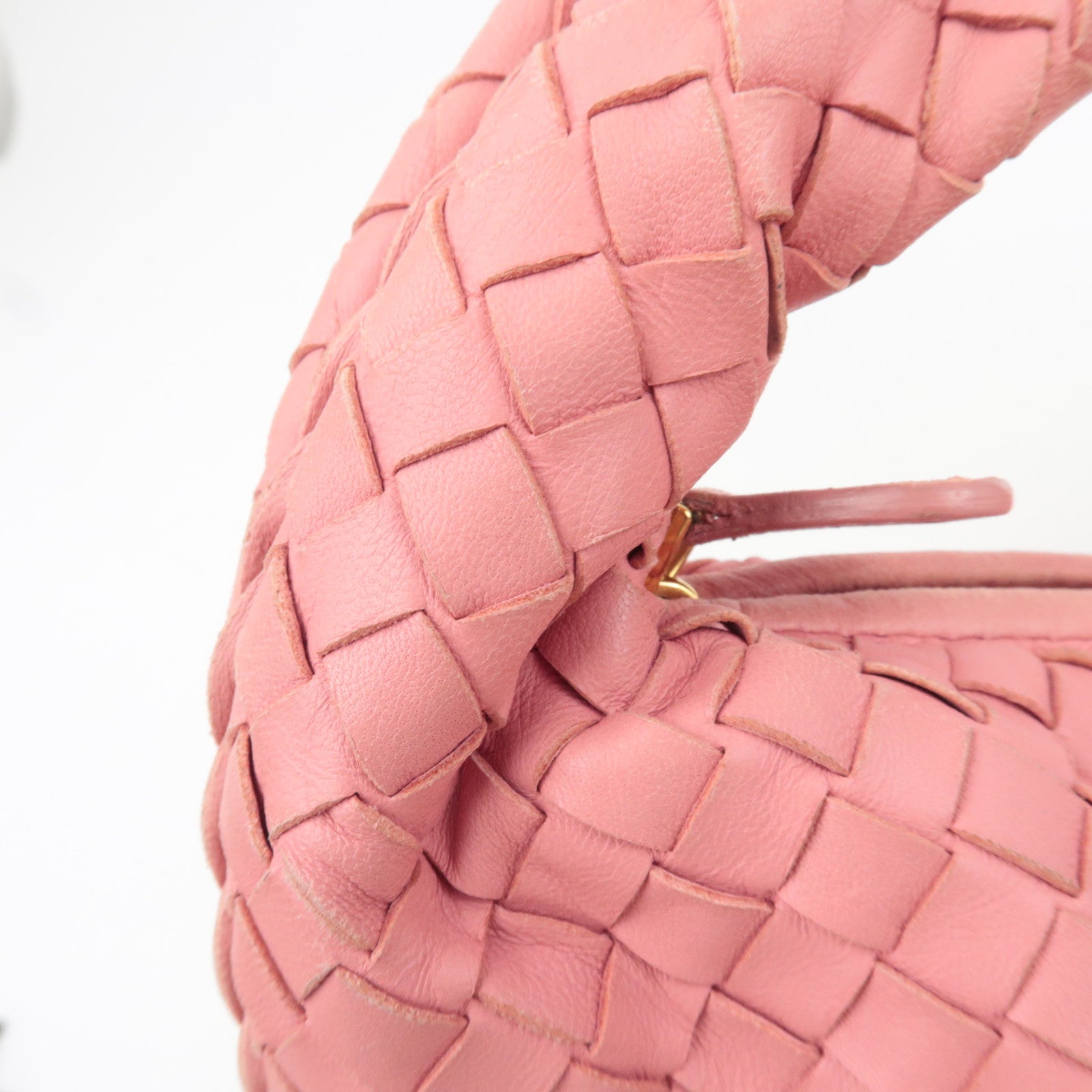 BOTTEGA VENETA Intrecciato Leather Hobo Bag Pink 115653