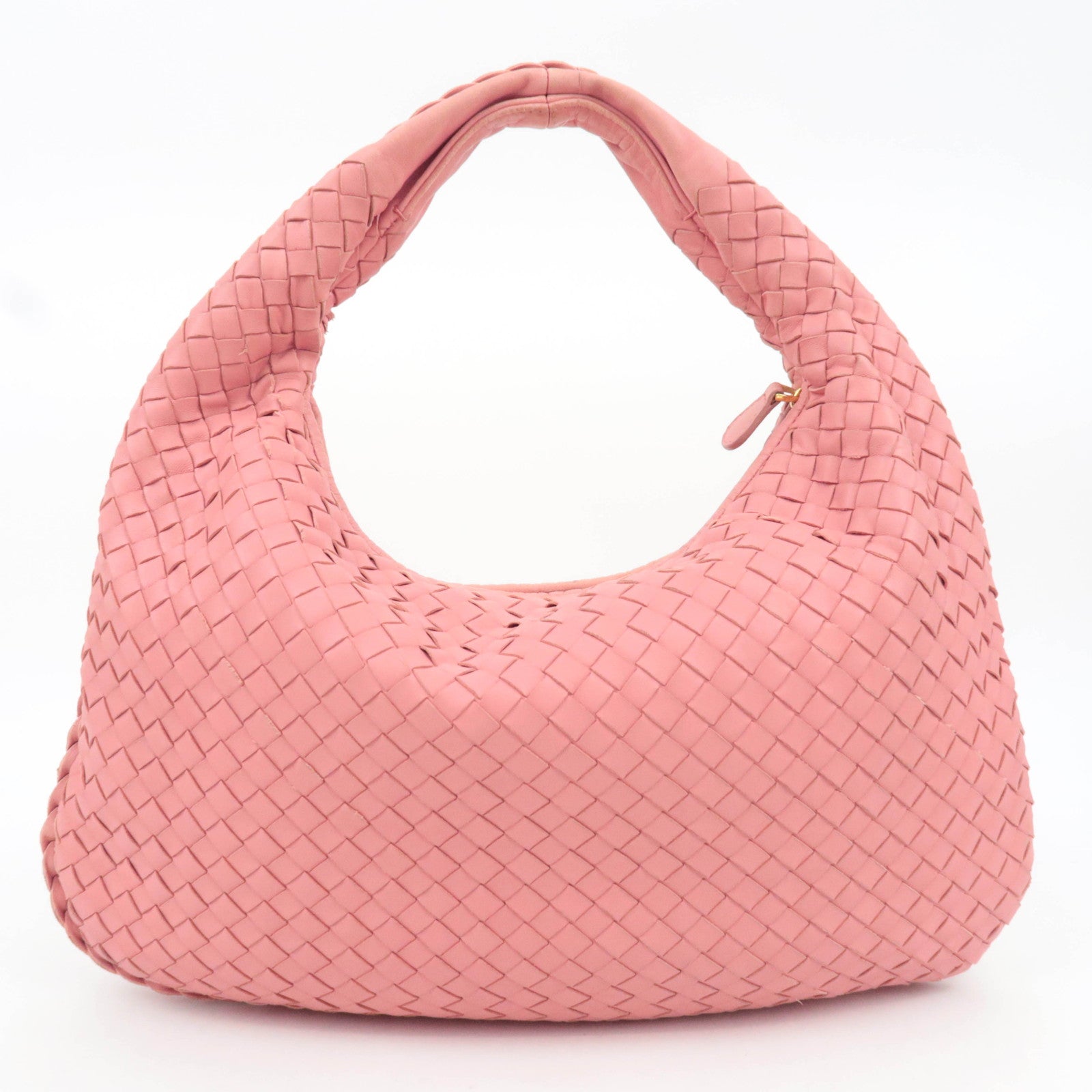 BOTTEGA VENETA Intrecciato Leather Hobo Bag Pink 115653