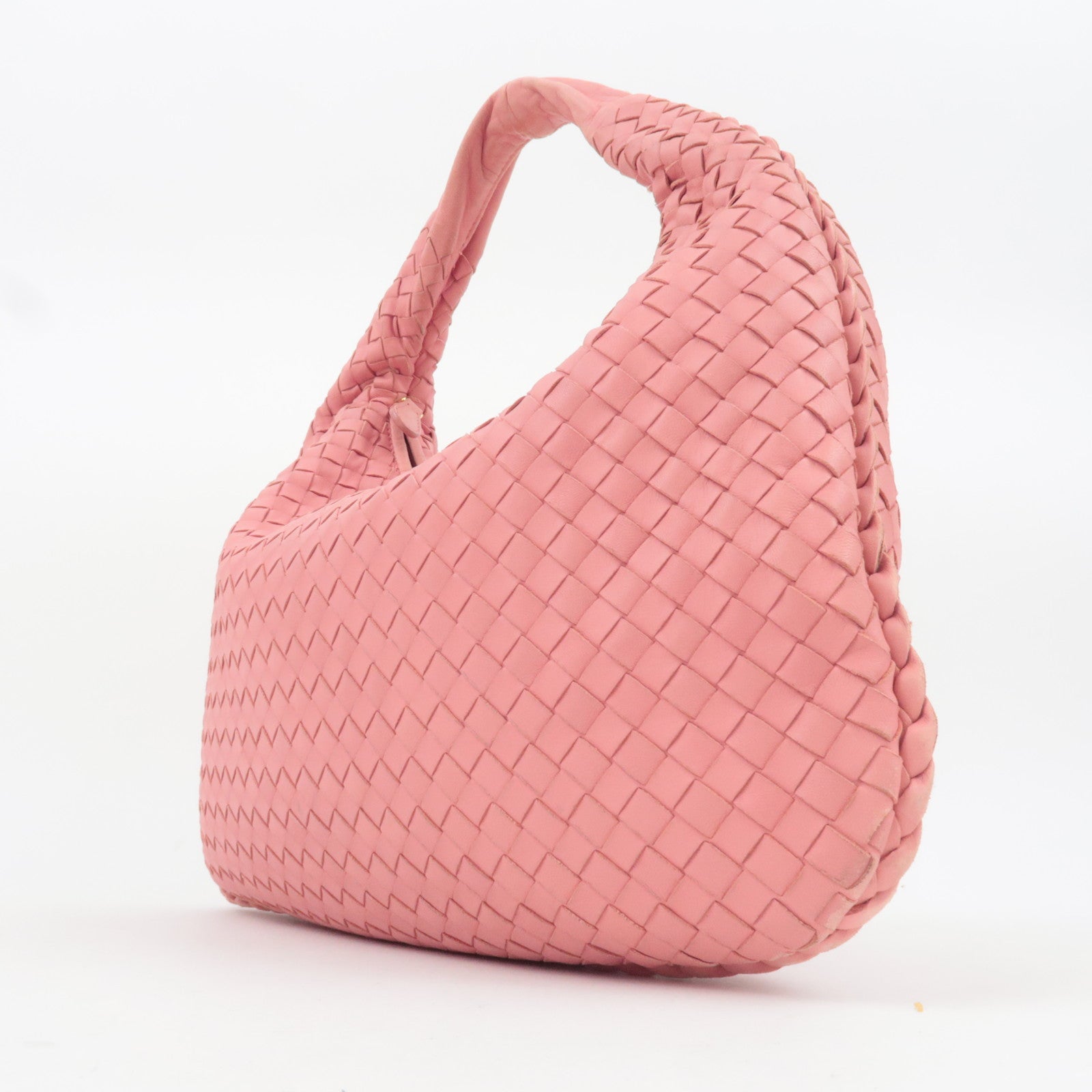 BOTTEGA VENETA Intrecciato Leather Hobo Bag Pink 115653