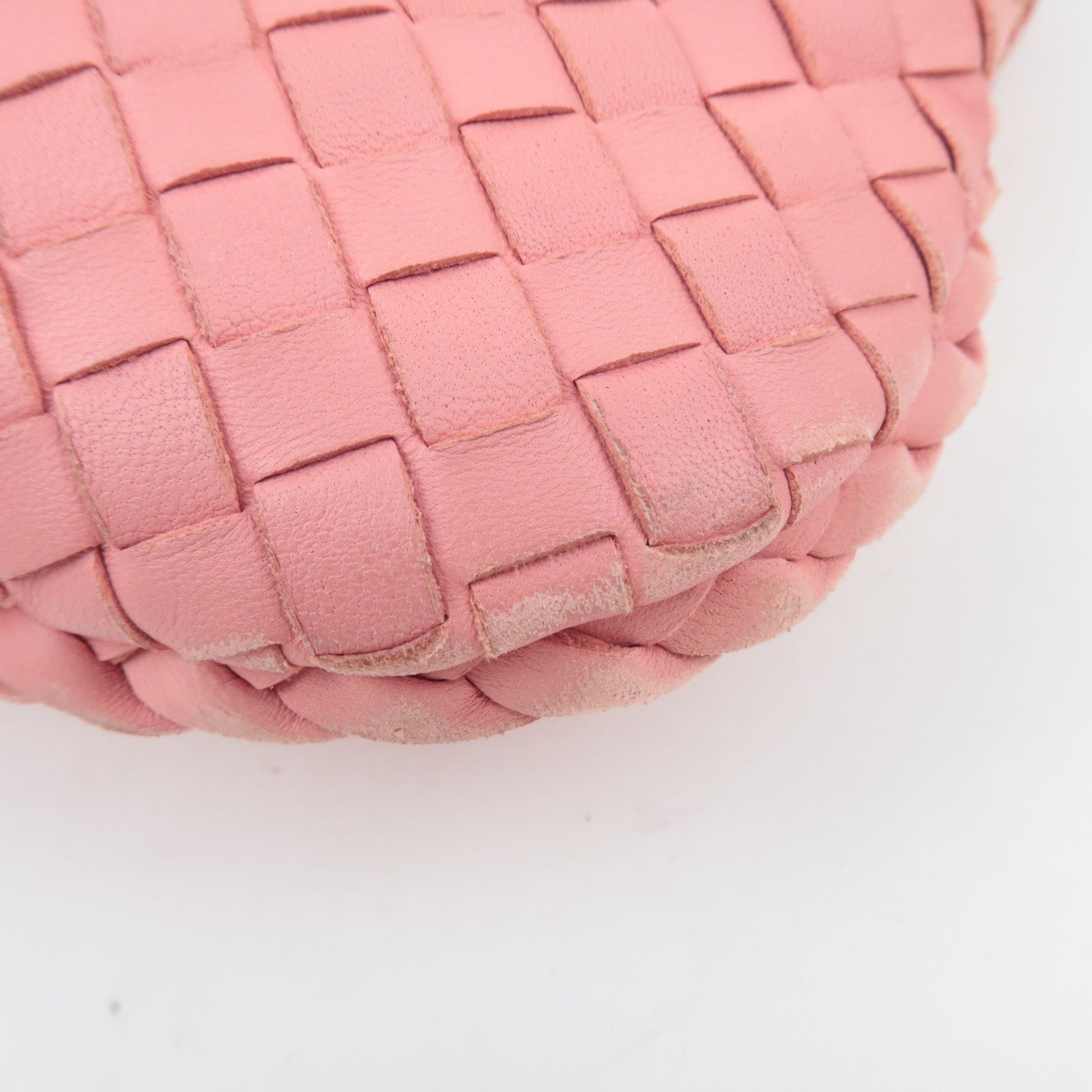BOTTEGA VENETA Intrecciato Leather Hobo Bag Pink 115653