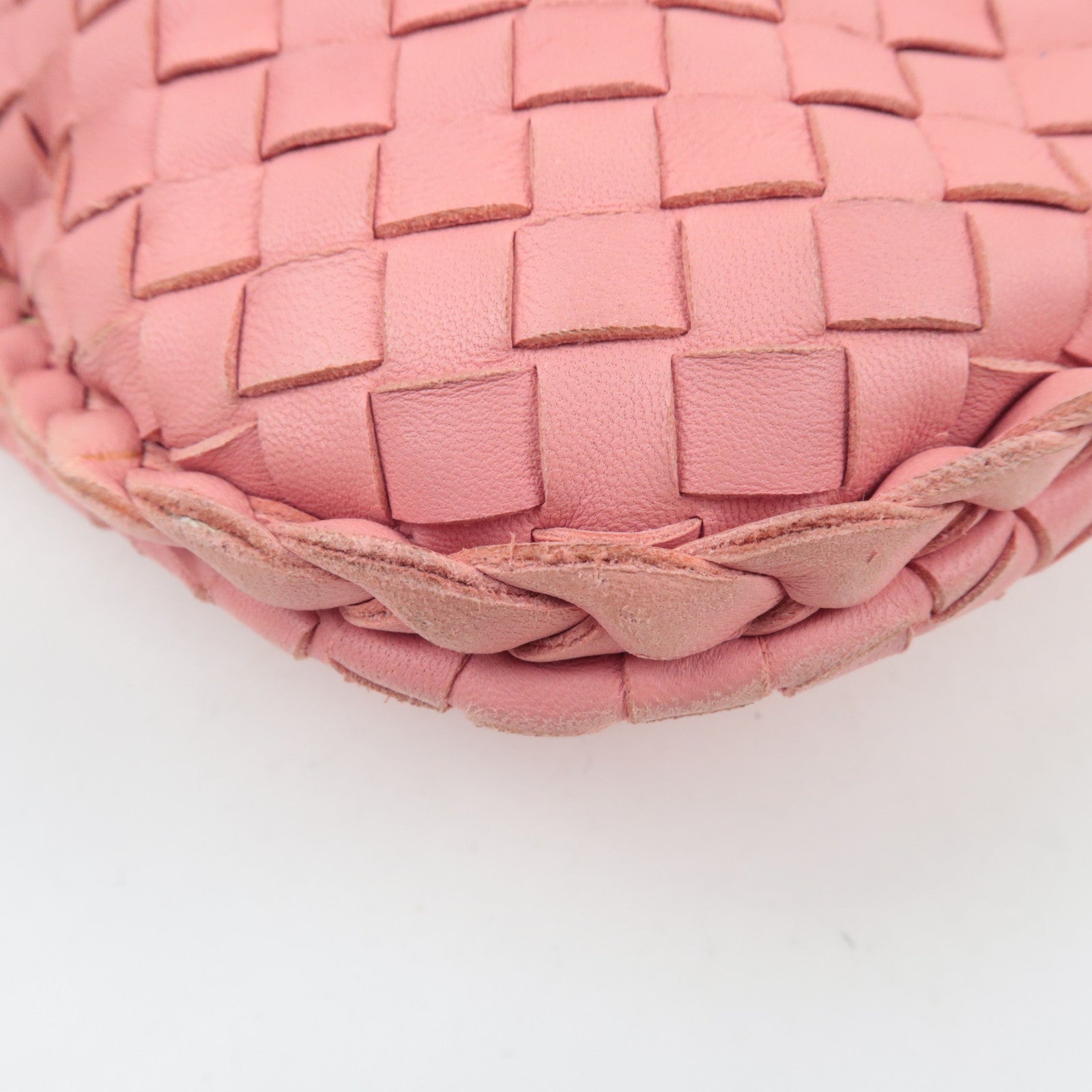 BOTTEGA VENETA Intrecciato Leather Hobo Bag Pink 115653