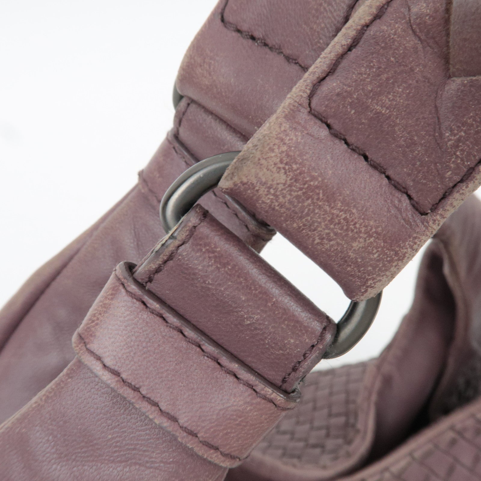 BOTTEGA VENETA Intrecciato Leather Shoulder Bag Light purple