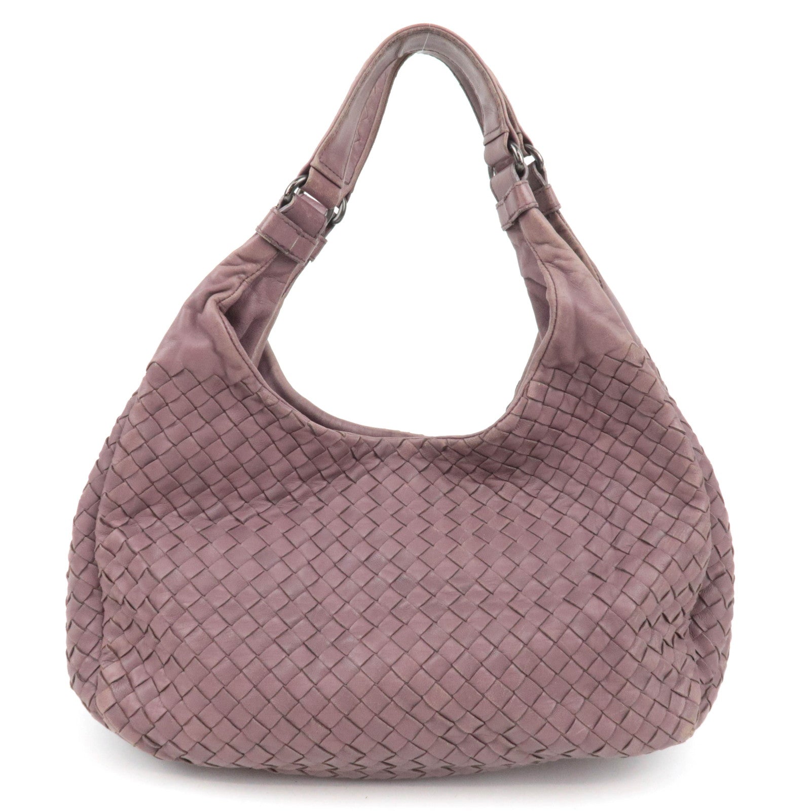 BOTTEGA VENETA Intrecciato Leather Shoulder Bag Light purple