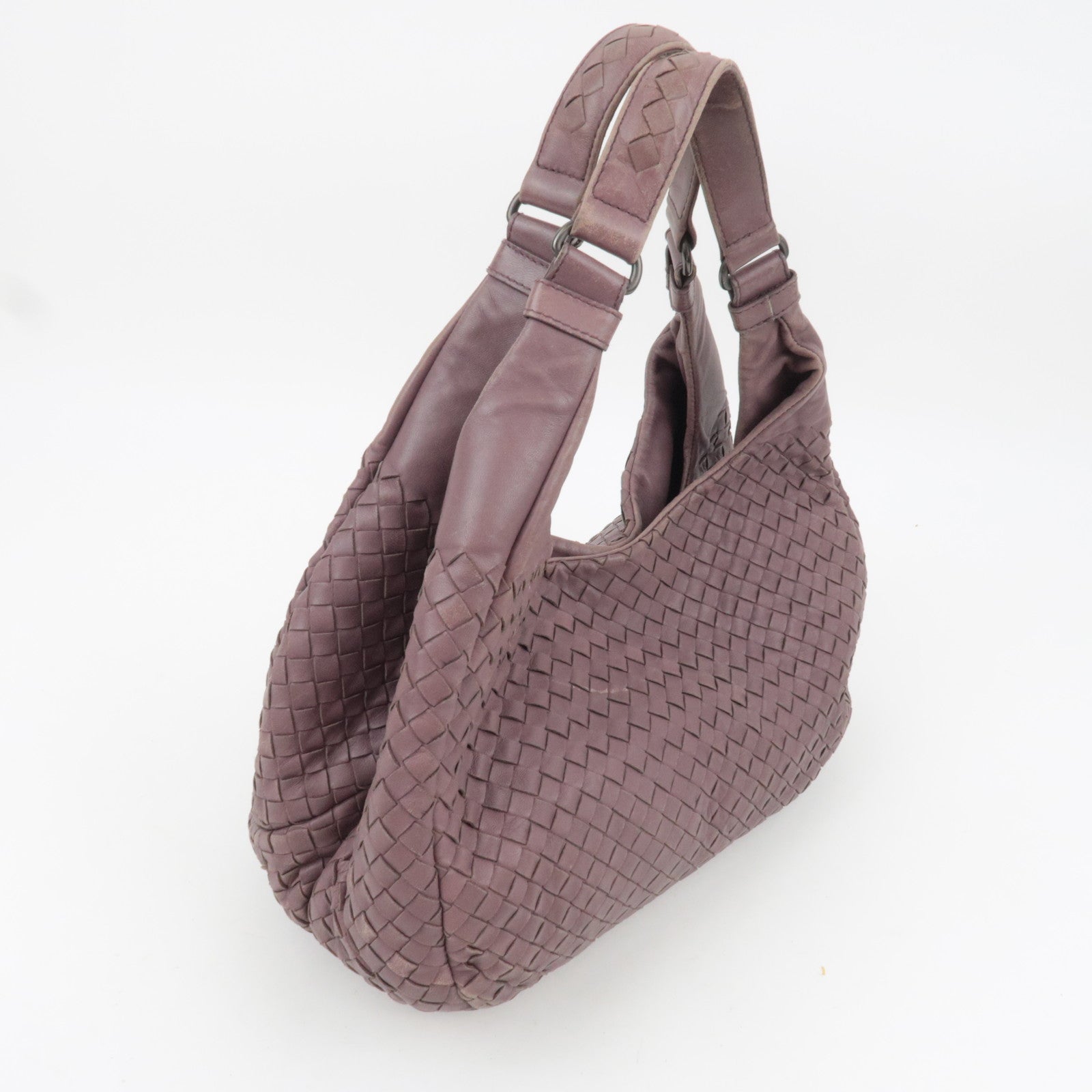 BOTTEGA VENETA Intrecciato Leather Shoulder Bag Light purple