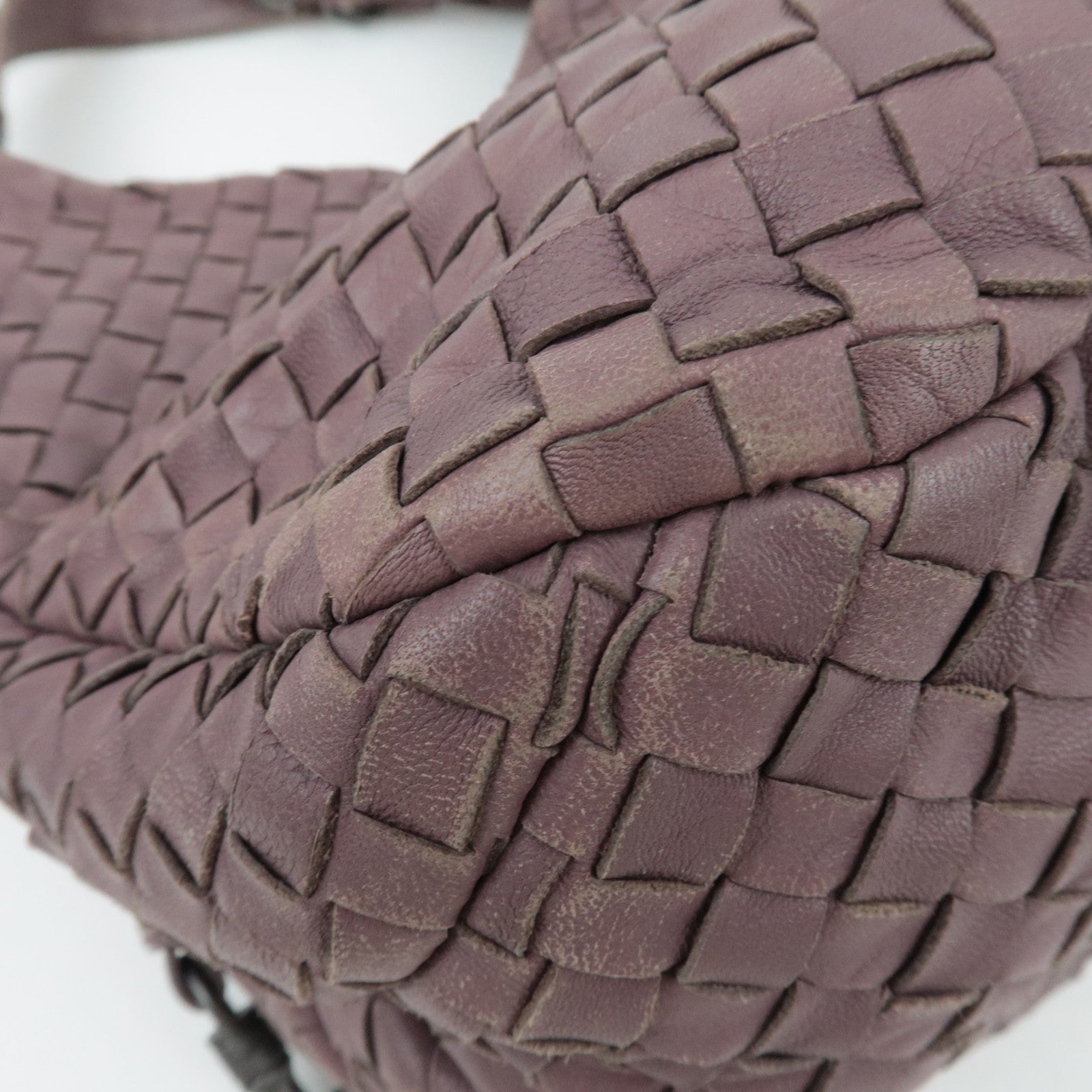 BOTTEGA VENETA Intrecciato Leather Shoulder Bag Light purple