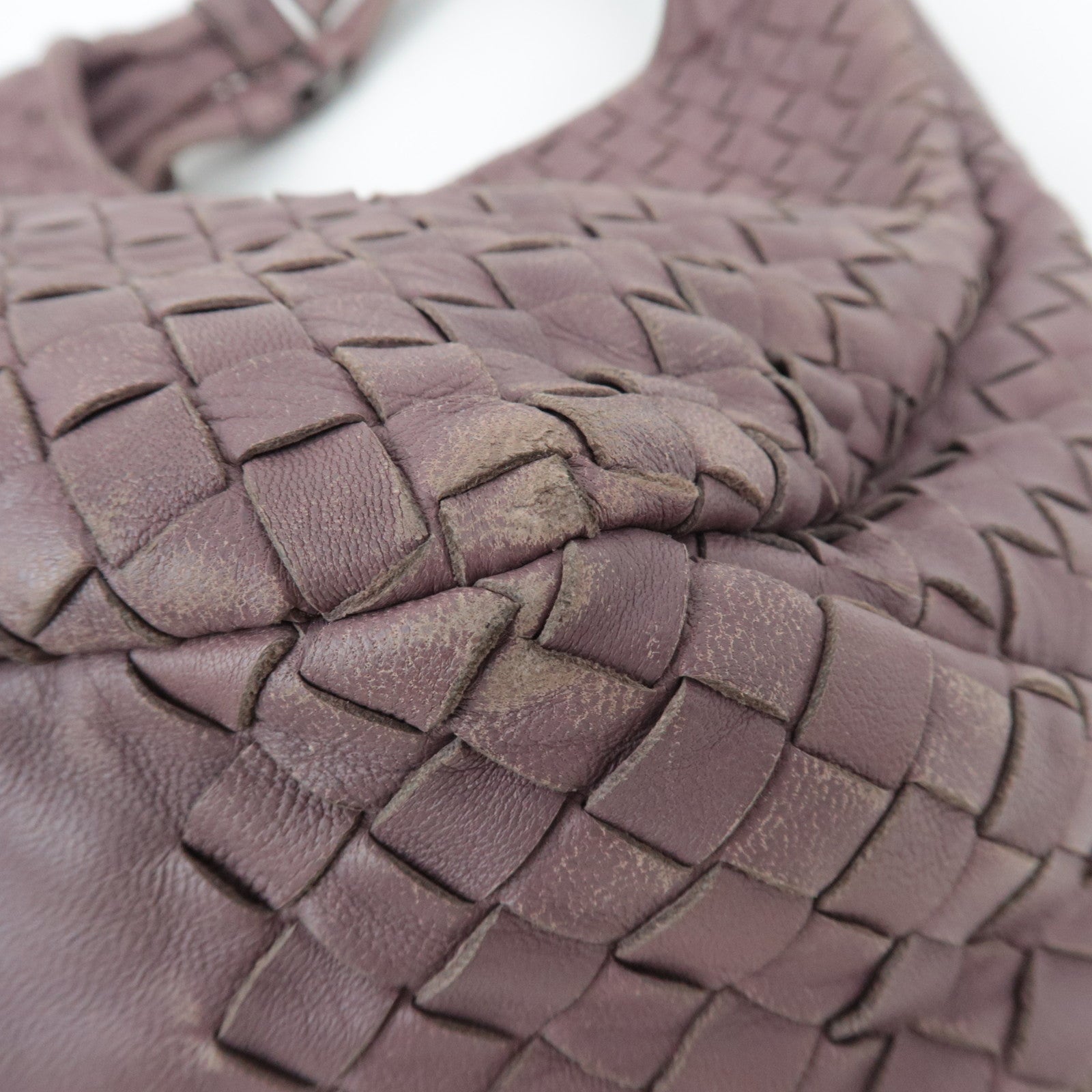 BOTTEGA VENETA Intrecciato Leather Shoulder Bag Light purple