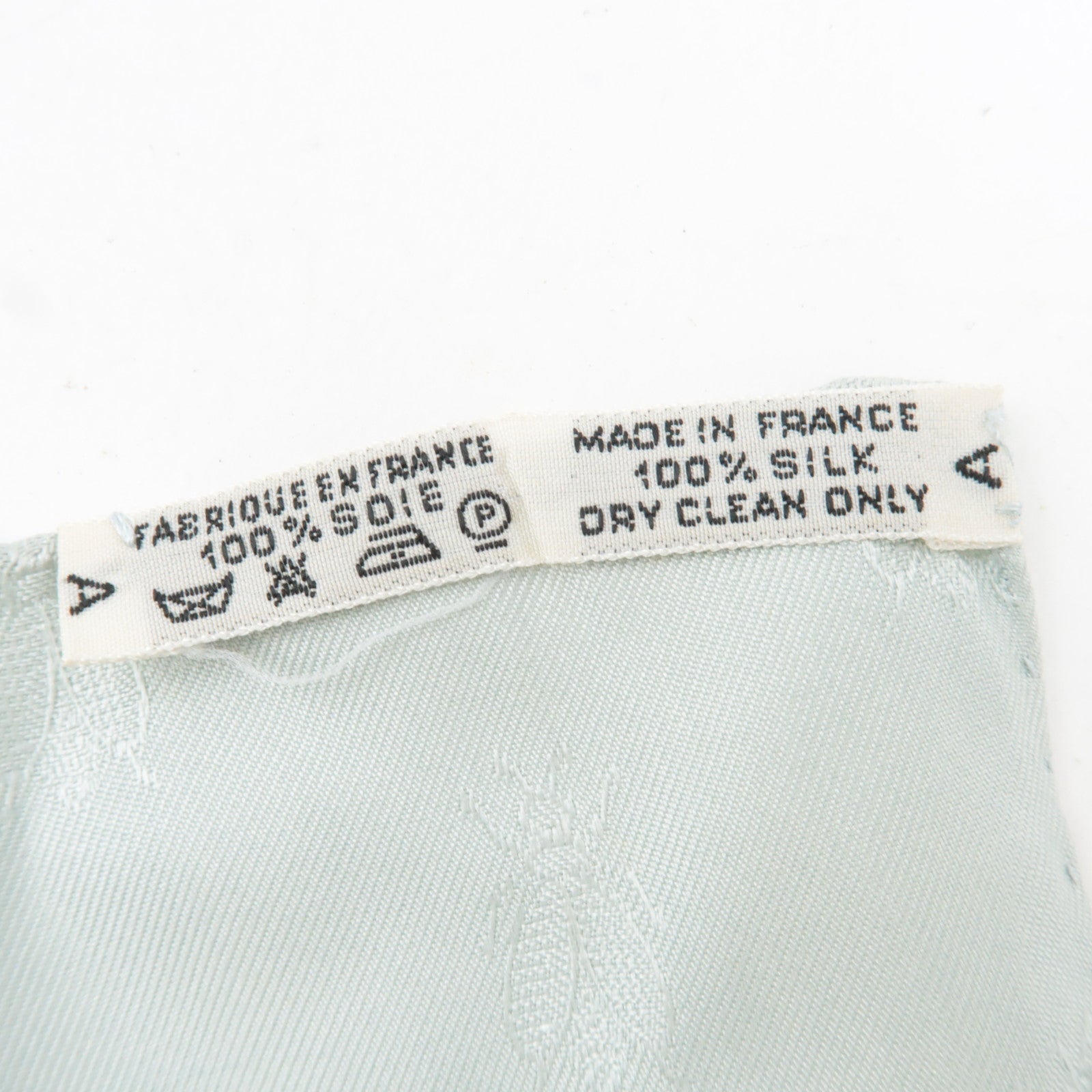 HERMES Carre 90 Scarf NAPOLEON 100% Silk White Light Blue