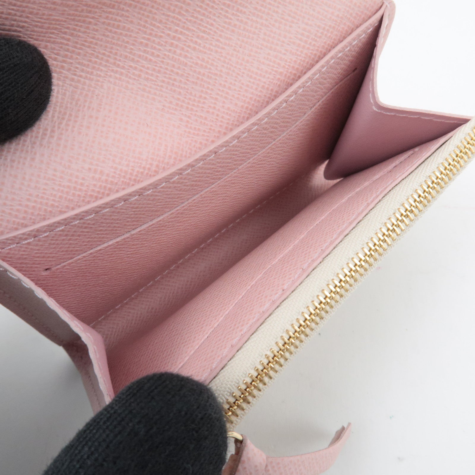 Louis Vuitton Damier Azur Porte Monnaie Rosalie Wallet Rose Ballerine N61276