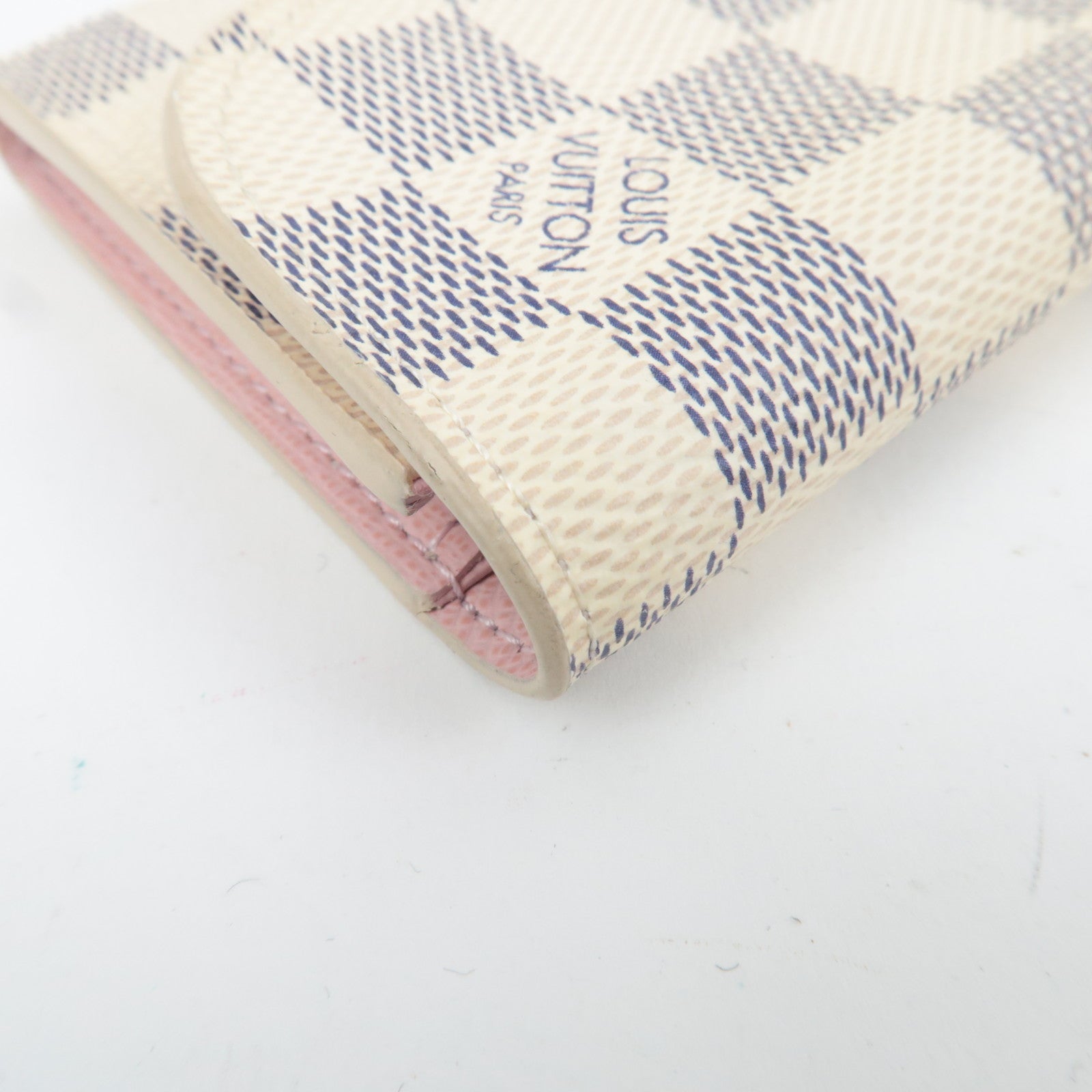 Louis Vuitton Damier Azur Porte Monnaie Rosalie Wallet Rose Ballerine N61276