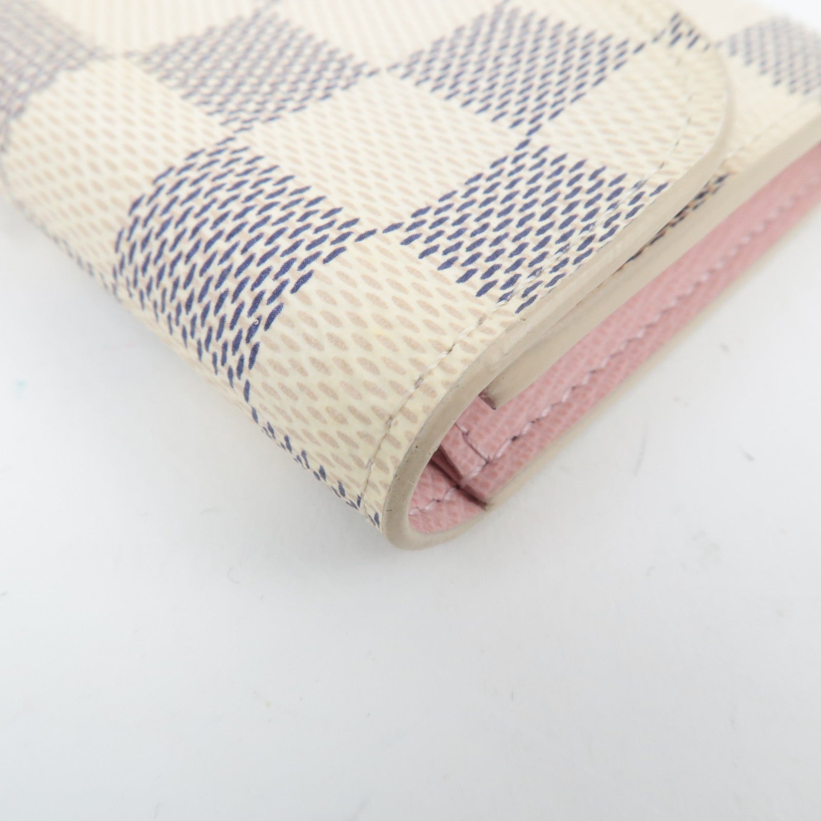 Louis Vuitton Damier Azur Porte Monnaie Rosalie Wallet Rose Ballerine N61276