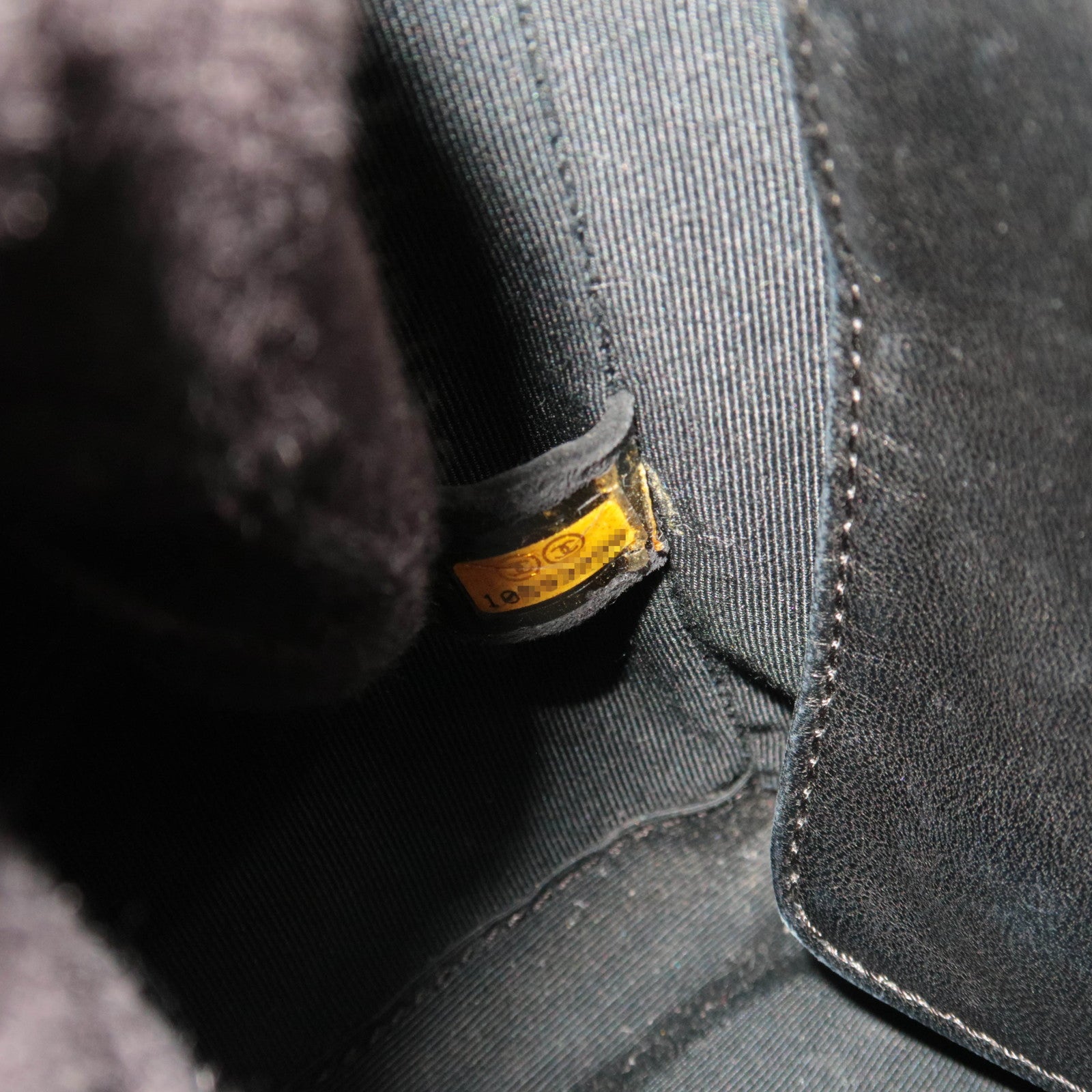 CHANEL Coco Mark Camellia No. 5 Canvas Patent Chain Tote Bag Beige Yellow Black A31573 *Box, Dust bag, G card