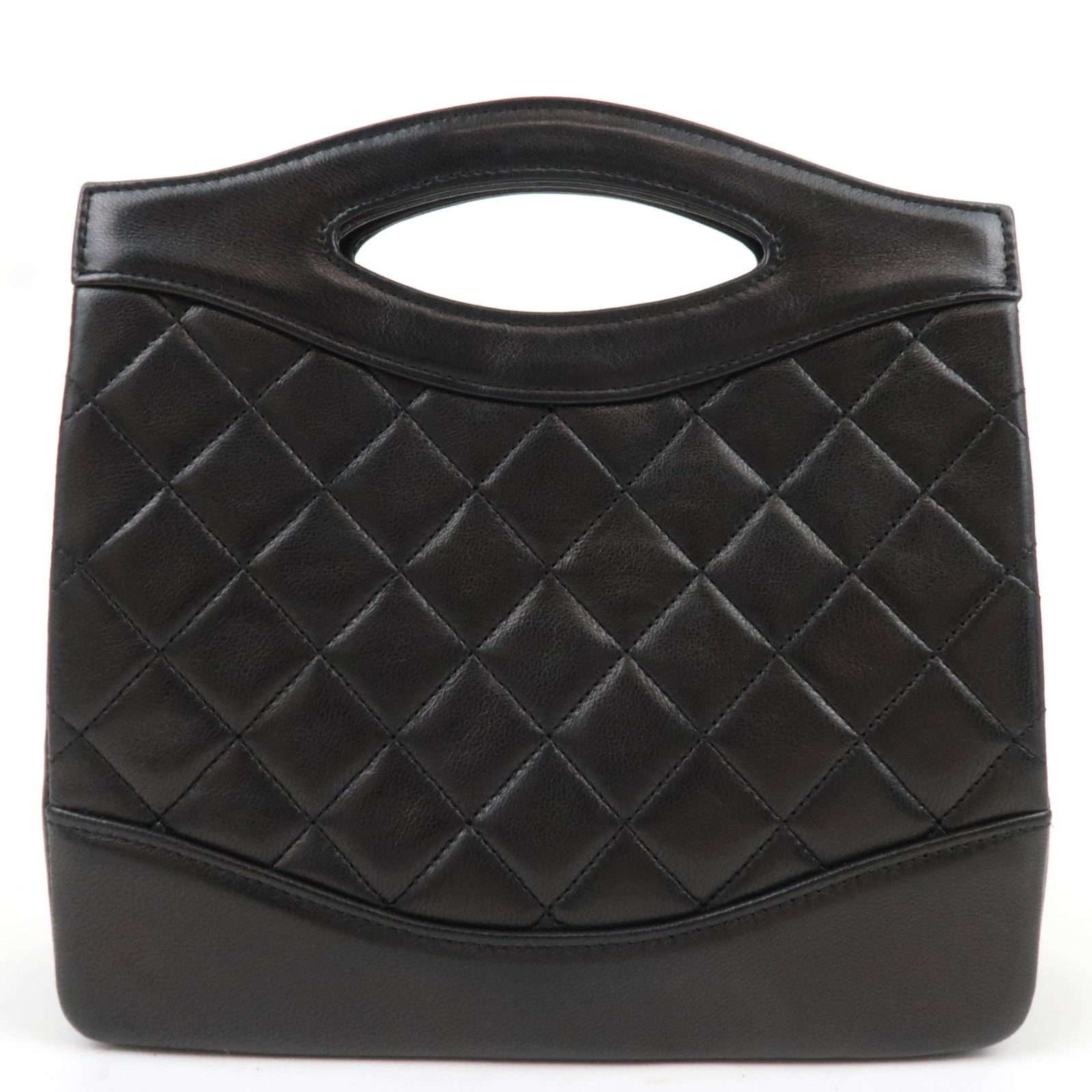 CHANEL Matelasse Lambskin 2Way Chain Shoulder Bag Black Gold HDW *Box, Dust bag, G card