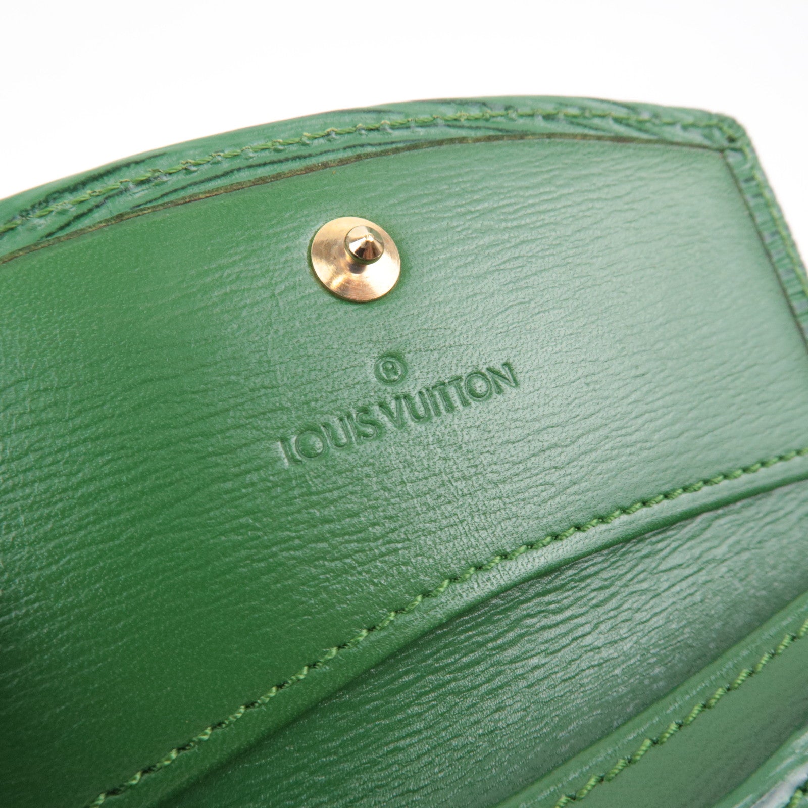 Louis Vuitton Epi Porte Monnaie Simple Card Case Borneo Green M63414