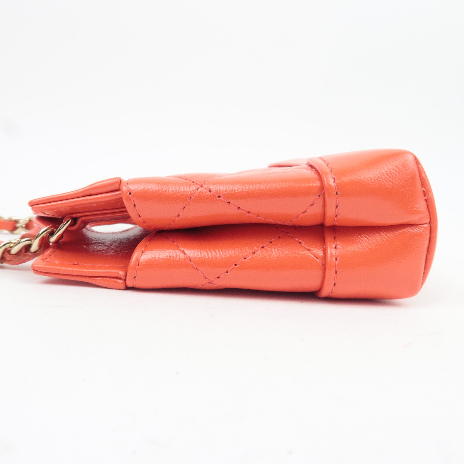 CHANEL 31 Matelasse Chain Clutch Shoulder bag Shiny Lambskin Coral AP3875