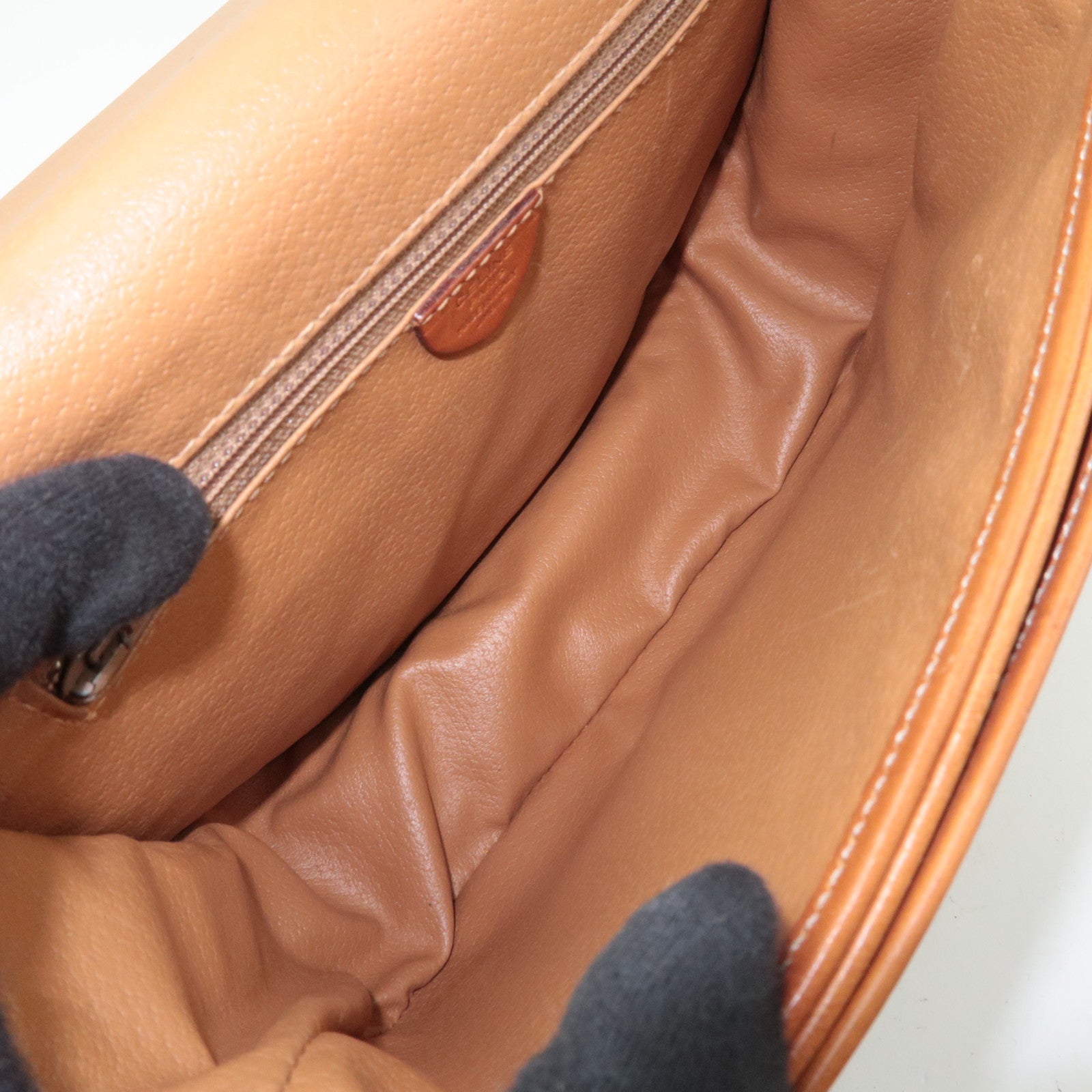 CELINE Macadam PVC Leather Shoulder Bag Brown