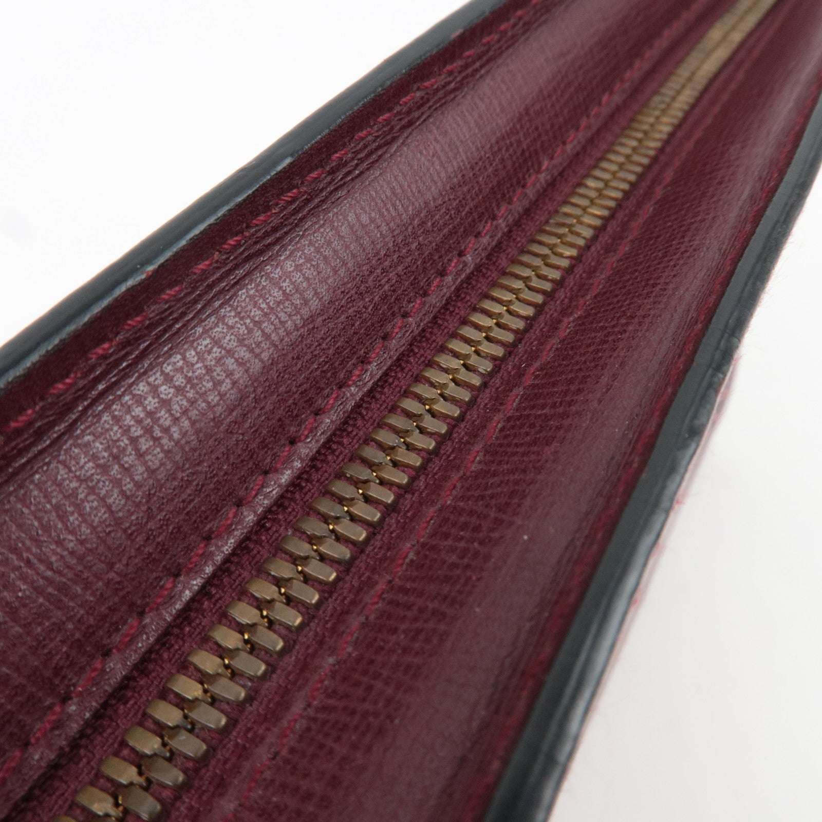 Cartier Must Line Leather Clutch Bag Bordeaux