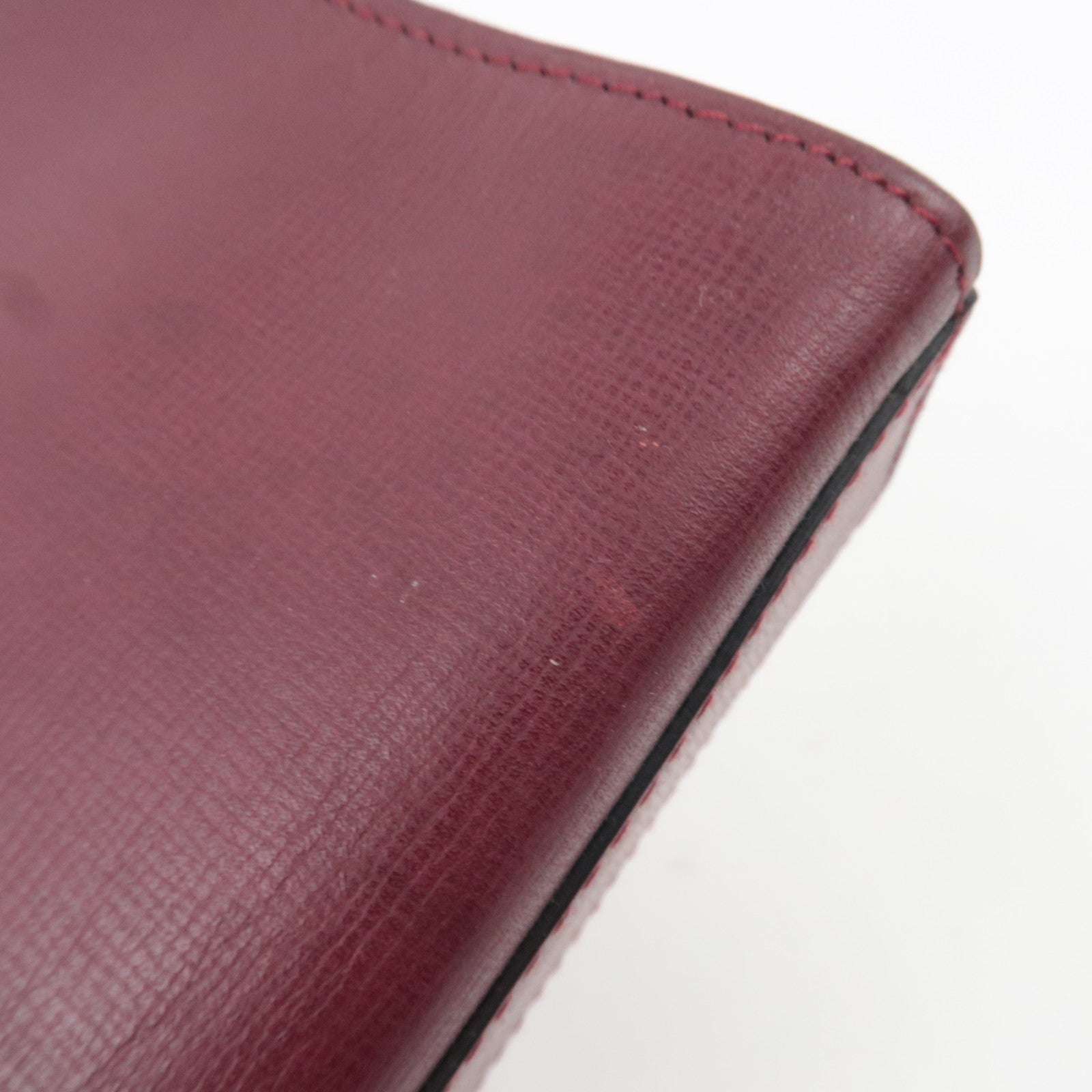 Cartier Must Line Leather Clutch Bag Bordeaux