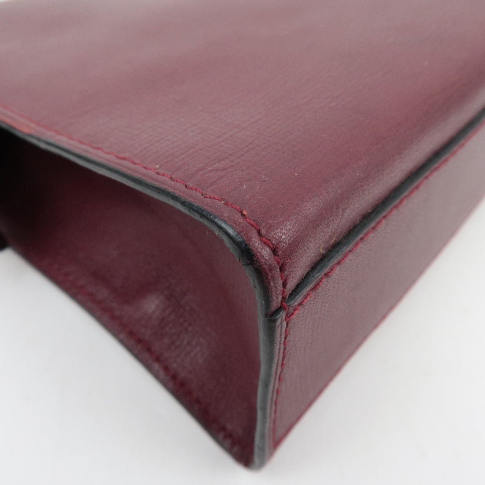 Cartier Must Line Leather Clutch Bag Bordeaux
