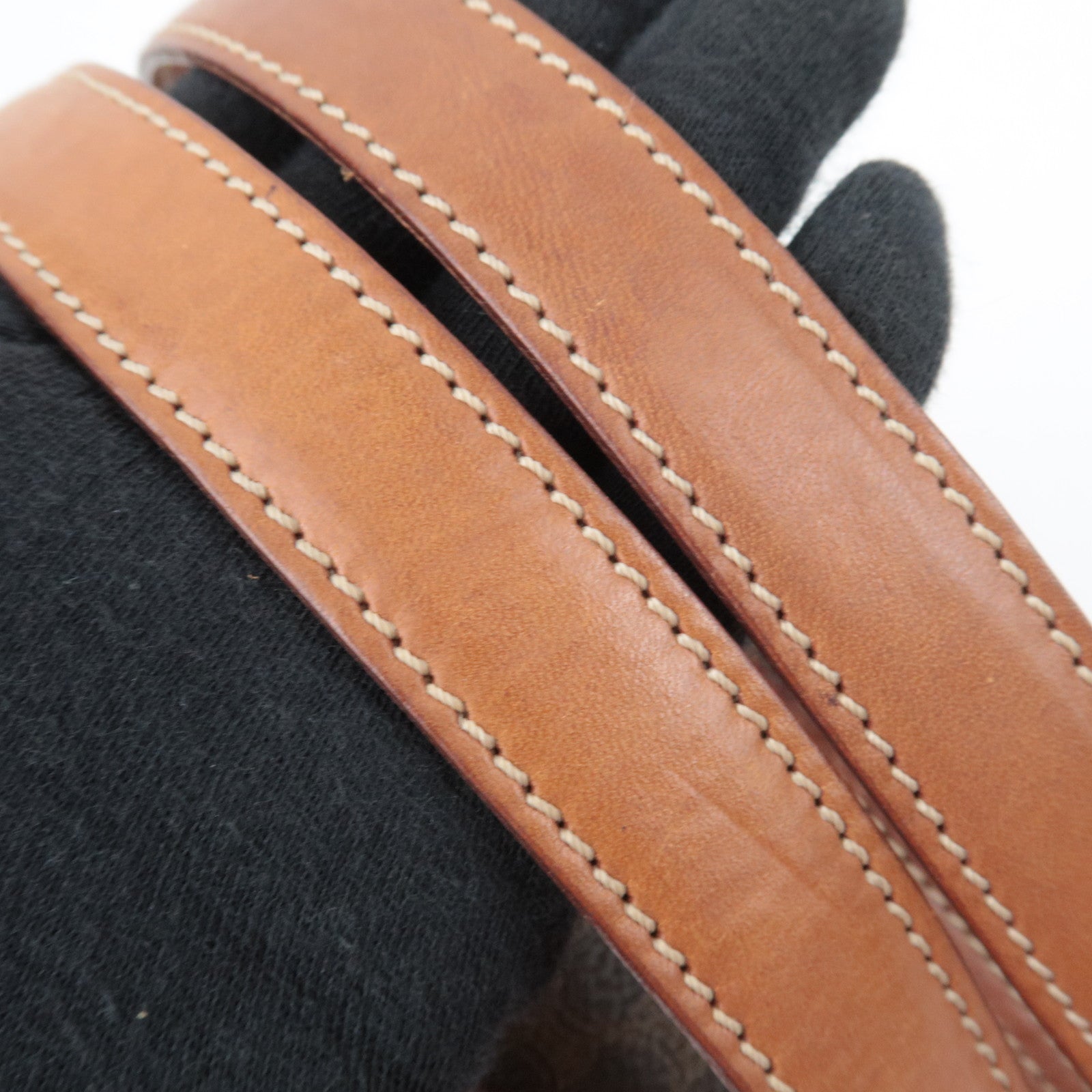 CELINE Macadam PVC Leather Handbag Brown