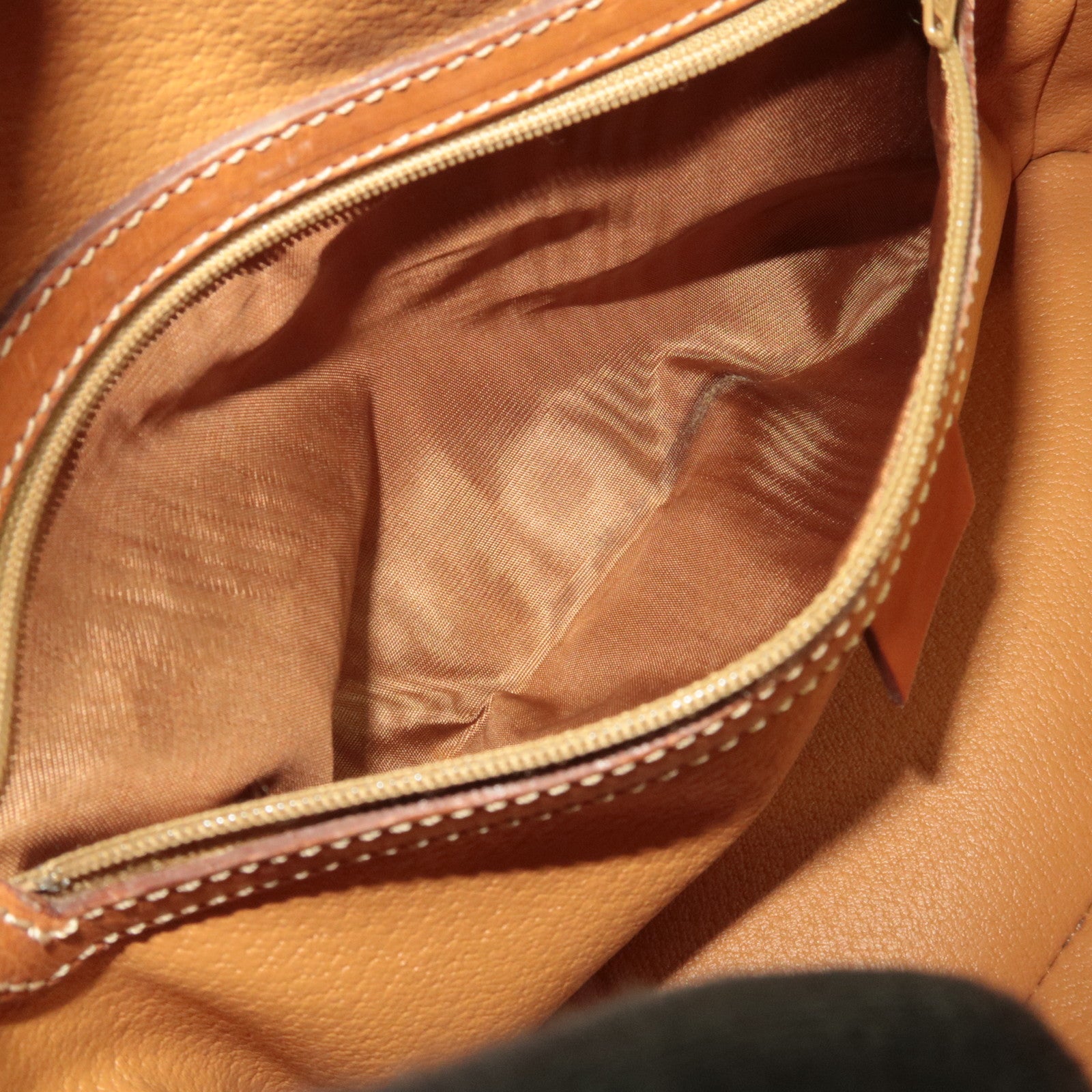CELINE Macadam PVC Leather Handbag Brown