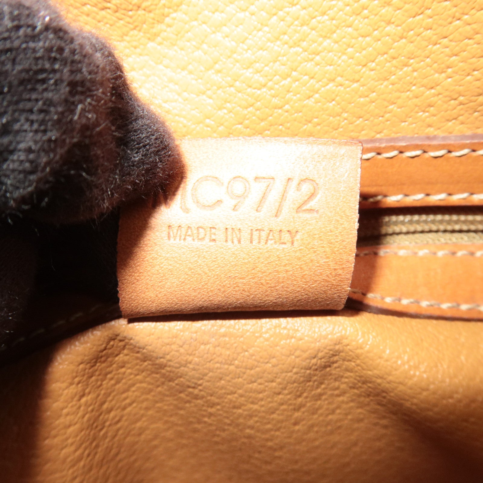 CELINE Macadam PVC Leather Handbag Brown
