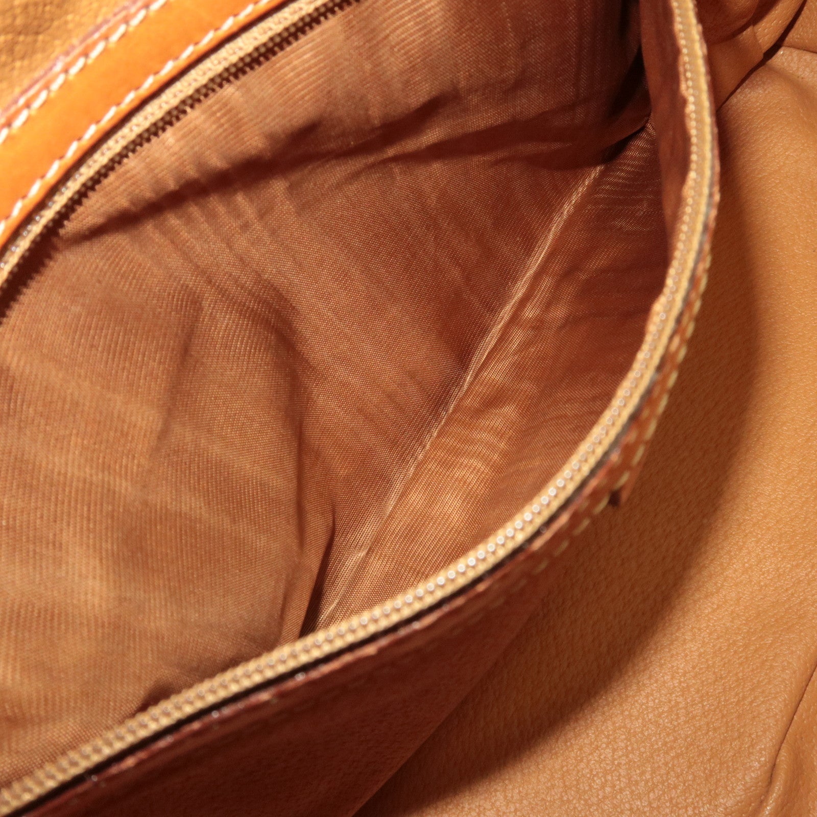 CELINE Macadam PVC Leather Handbag Brown