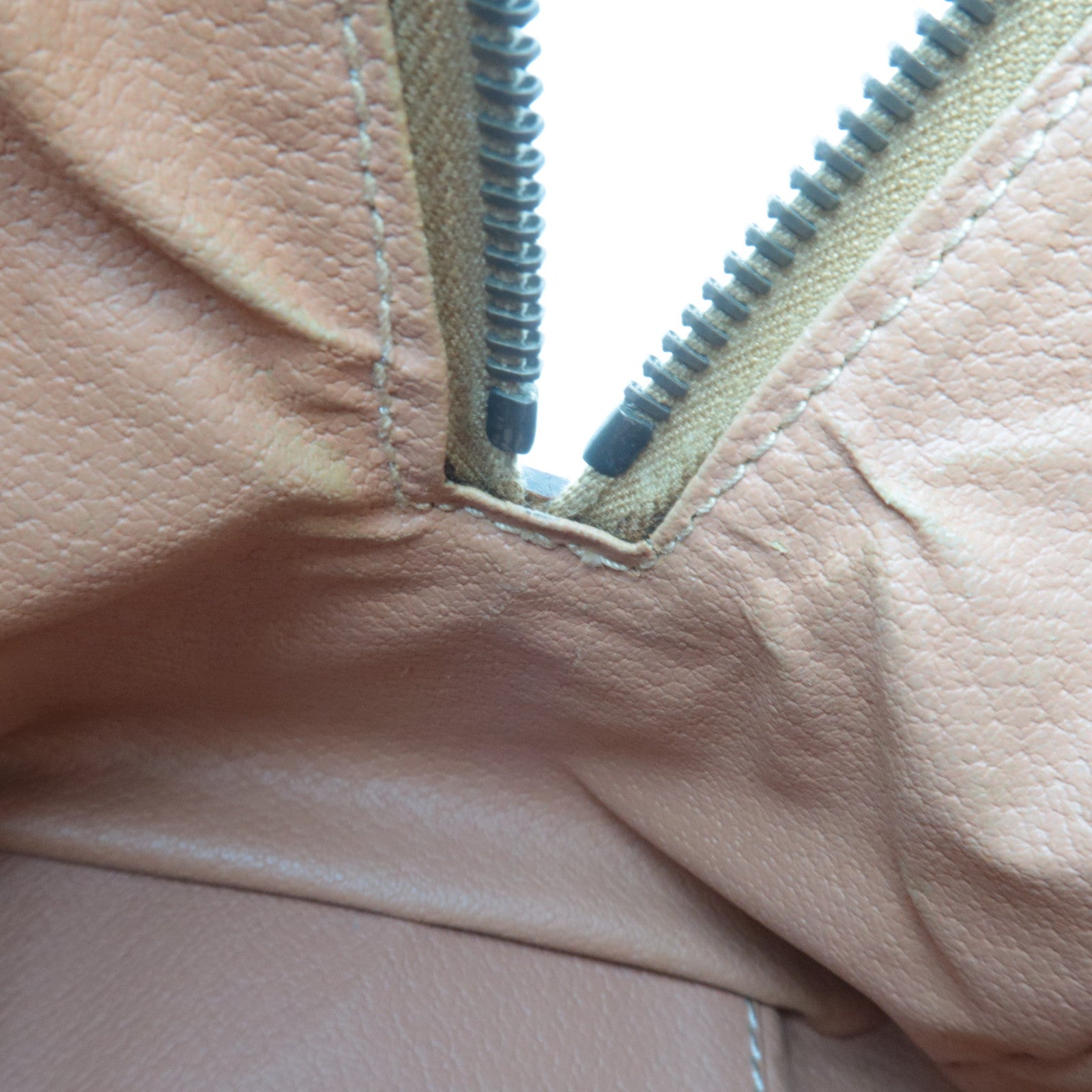 CELINE Macadam PVC Leather Handbag Brown