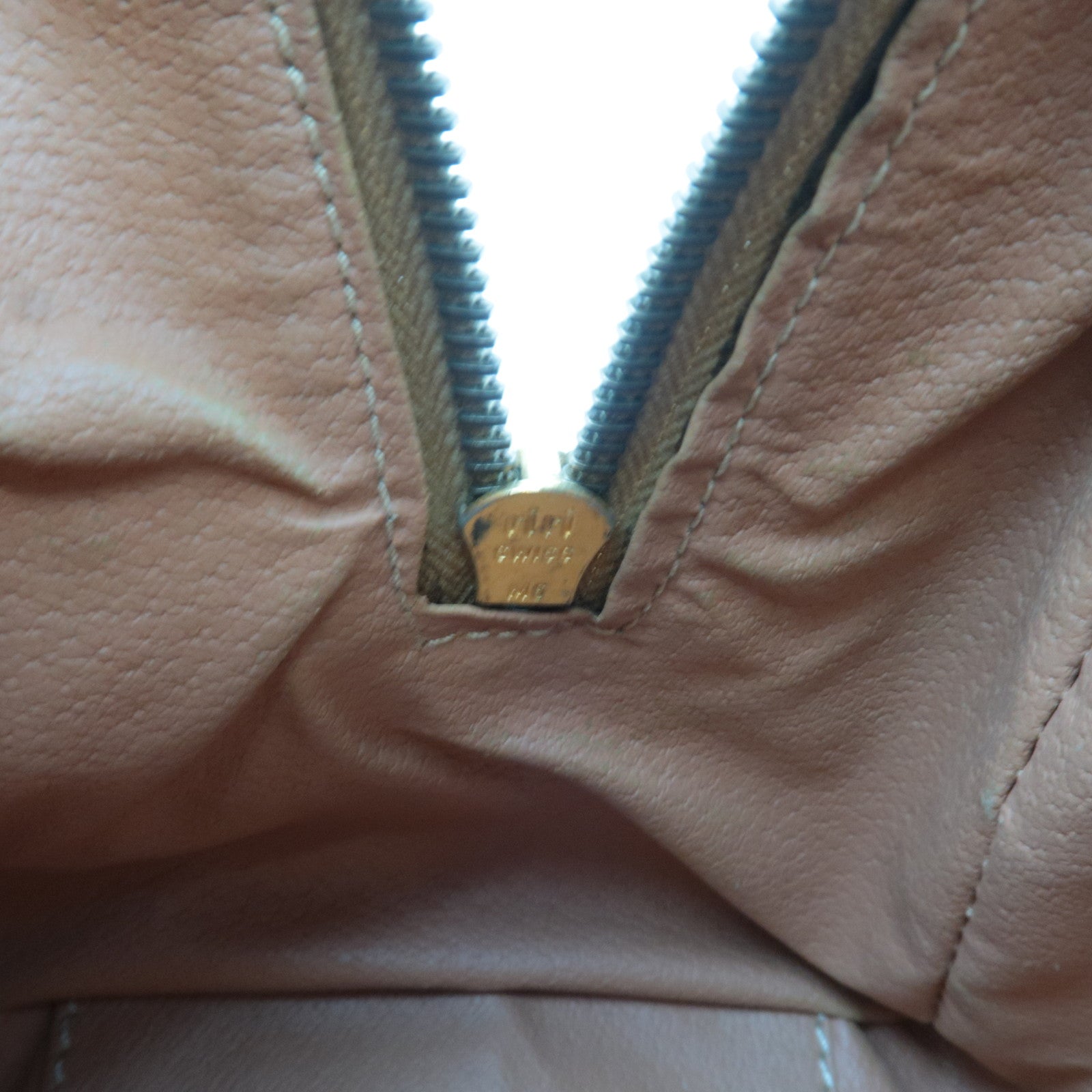CELINE Macadam PVC Leather Handbag Brown