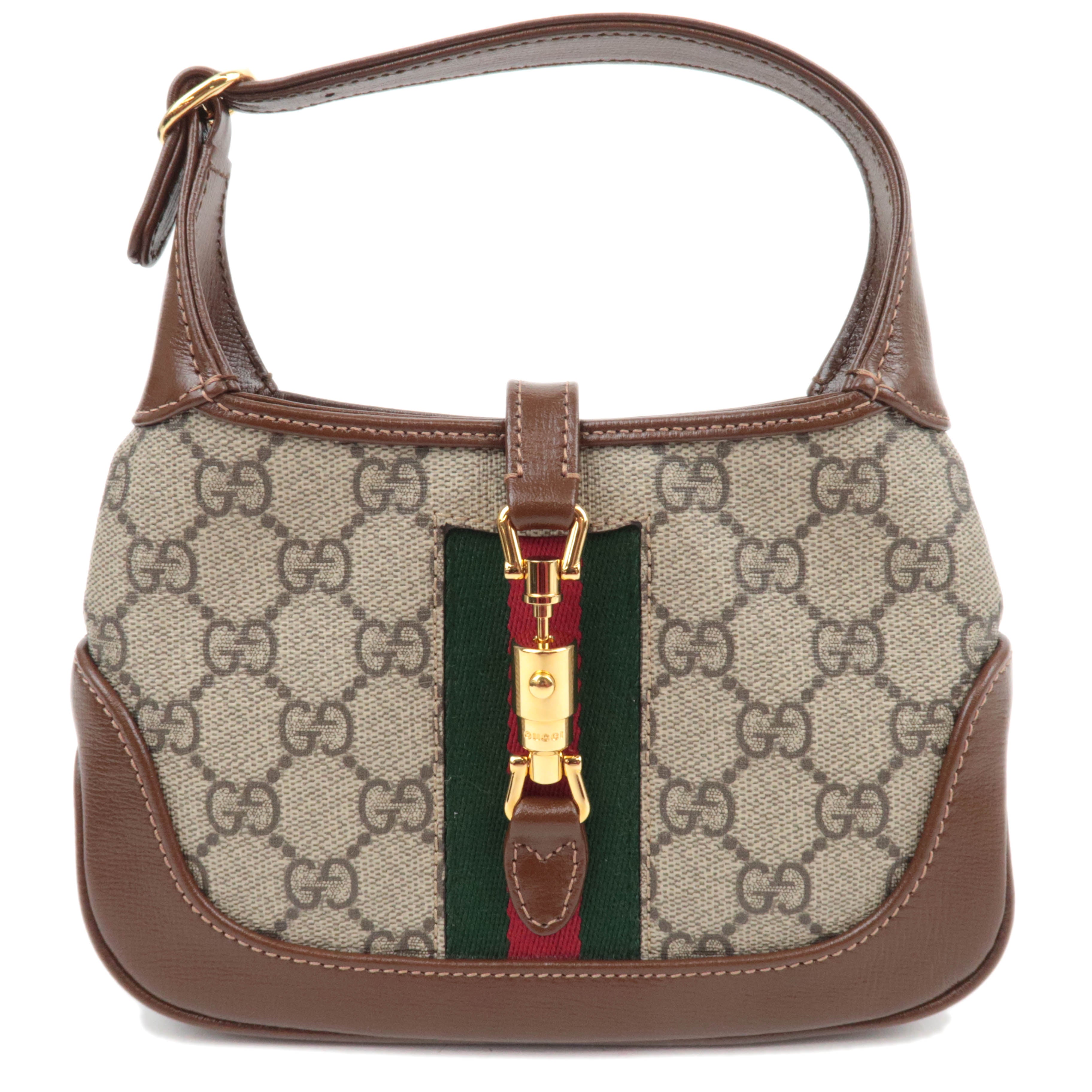 GUCCI Jackie 1961 Mini 2Way Handbag Beige Brown 63709287533