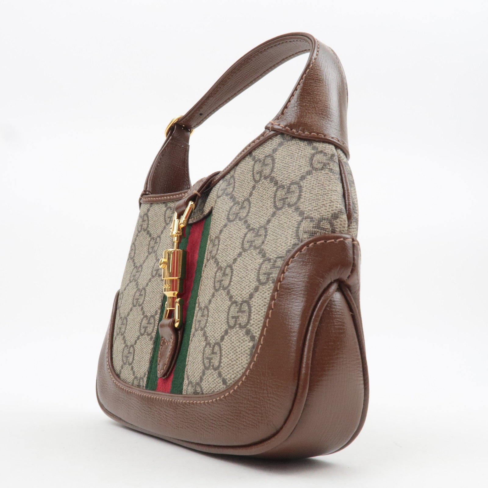 GUCCI Jackie 1961 Mini 2Way Handbag Beige Brown 637092