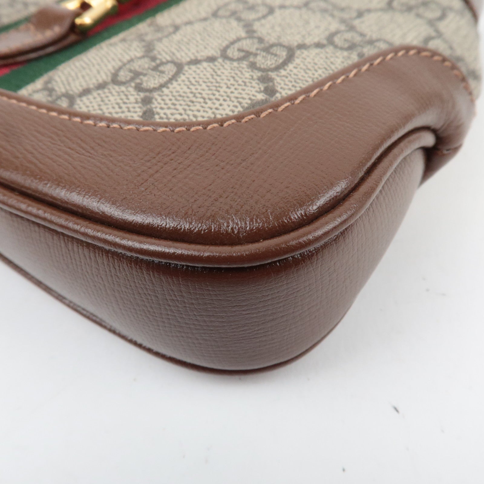 GUCCI Jackie 1961 Mini 2Way Handbag Beige Brown 637092