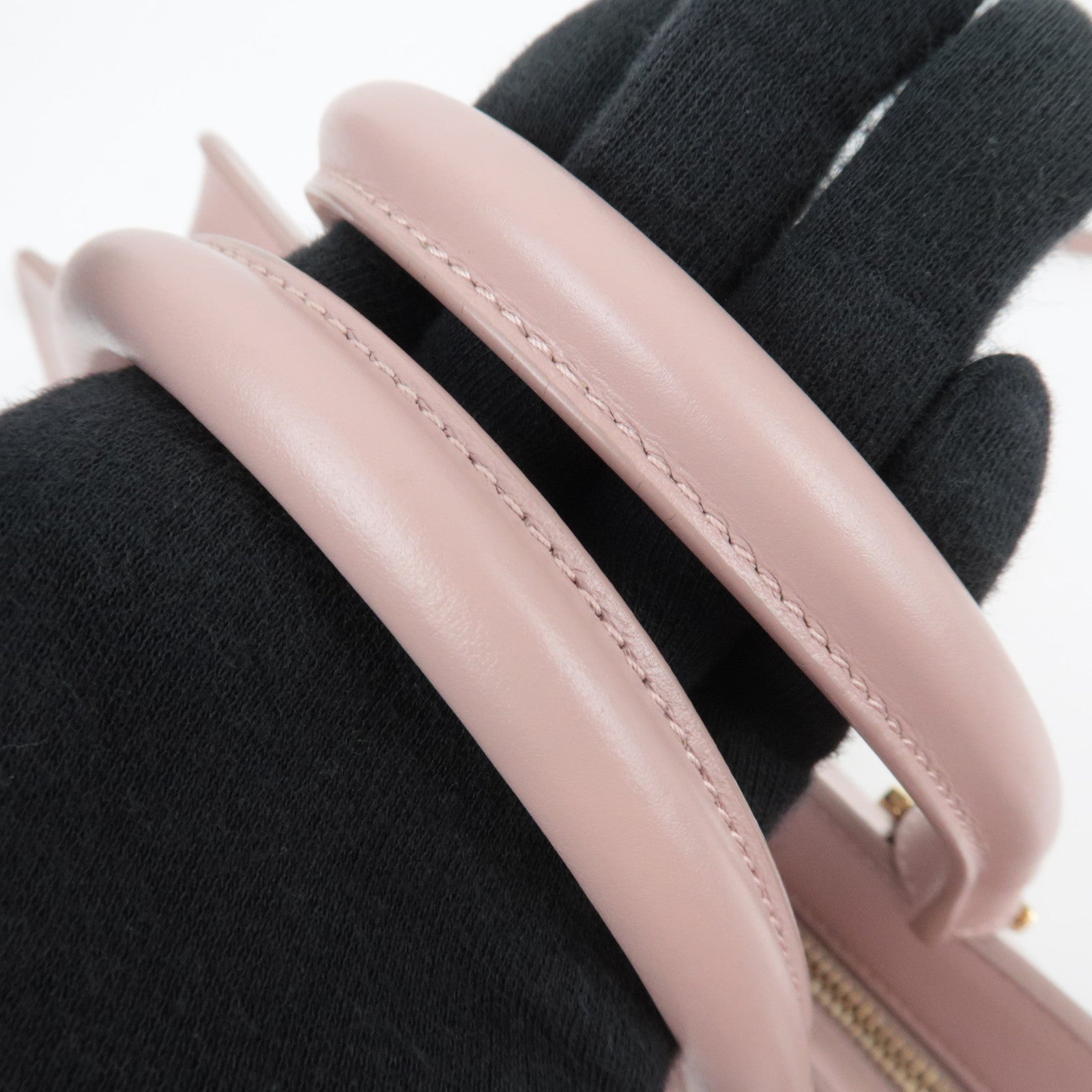 SAINT LAURENT Cabas Small 2Way Leather Handbag Pink 472469