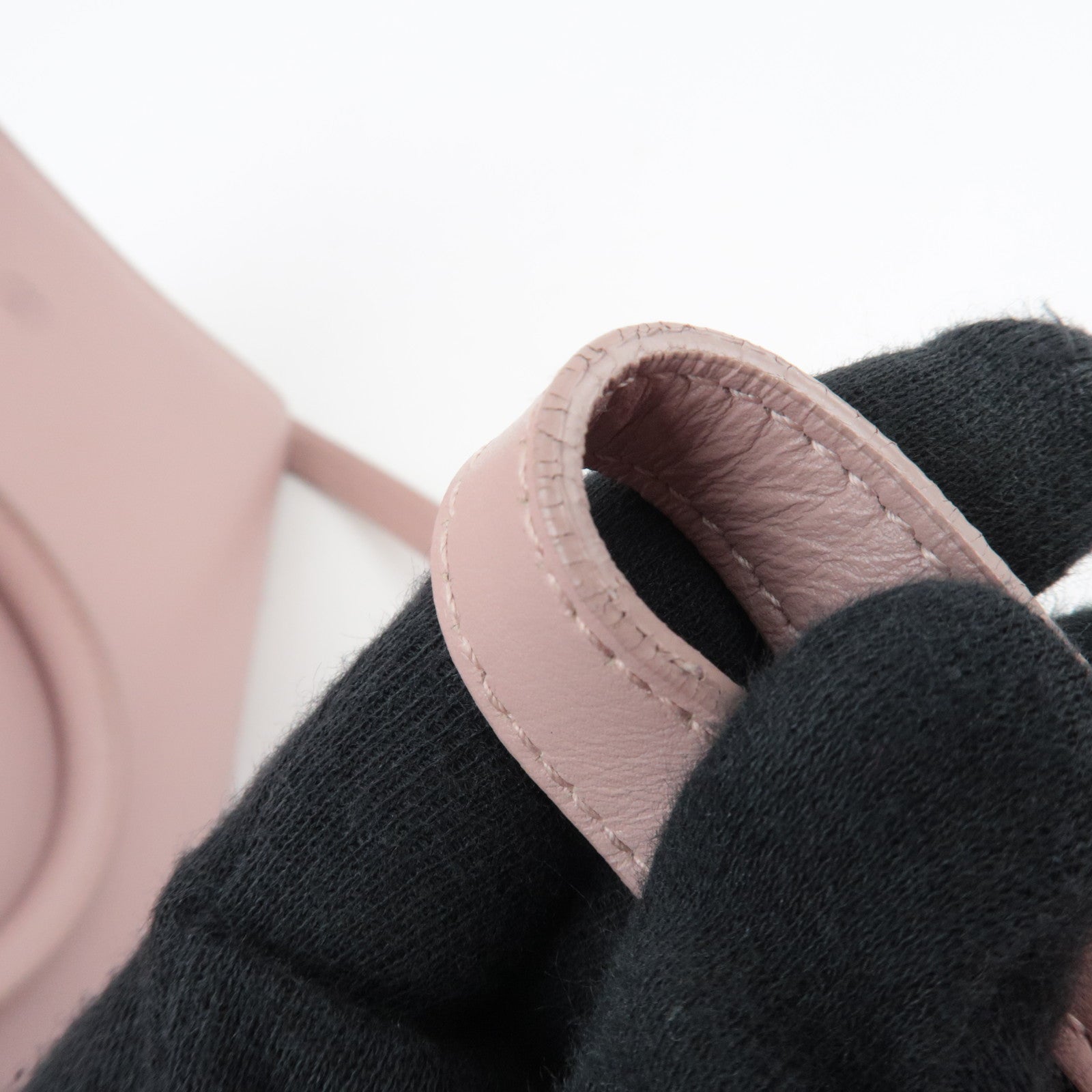 SAINT LAURENT Cabas Small 2Way Leather Handbag Pink 472469