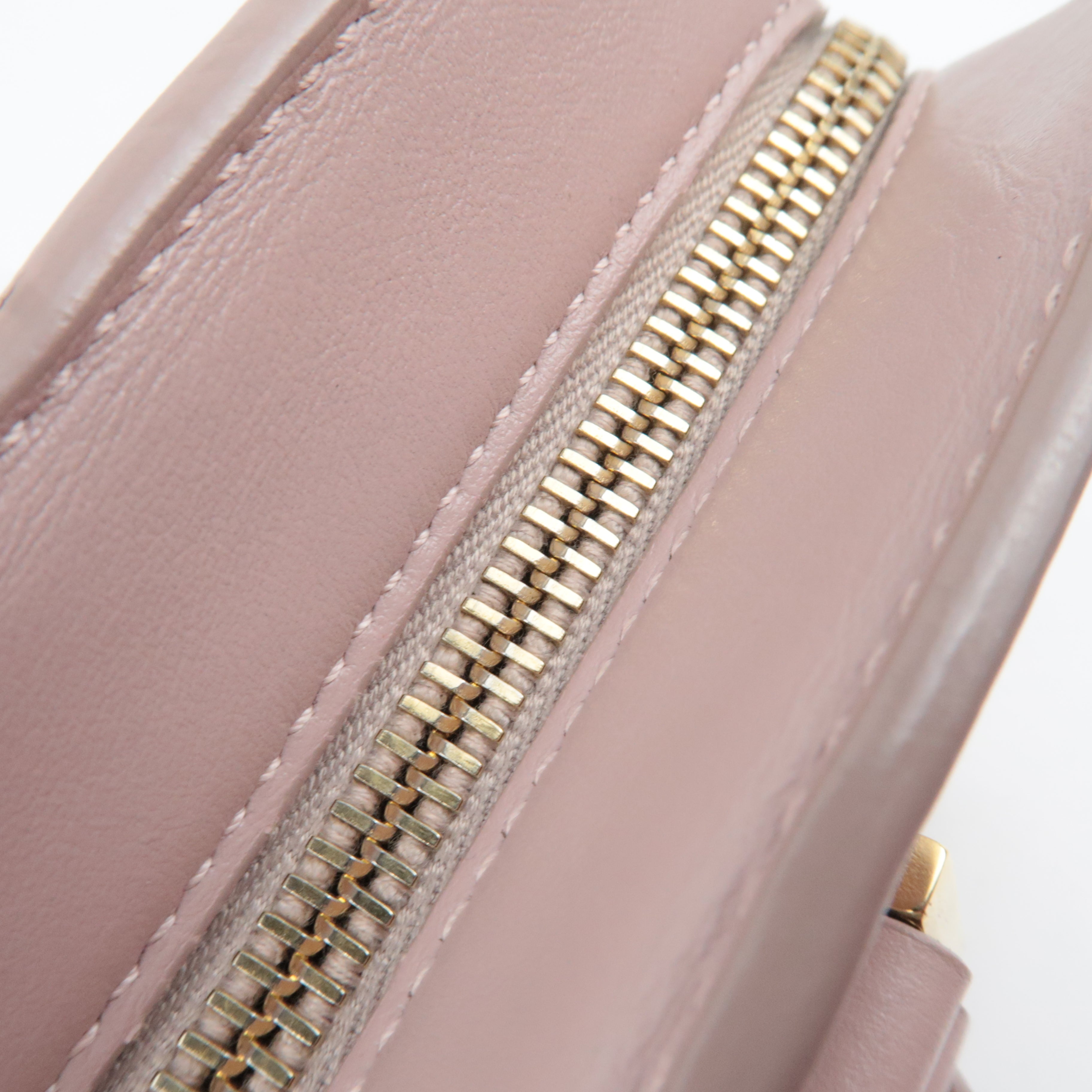 SAINT LAURENT Cabas Small 2Way Leather Handbag Pink 472469