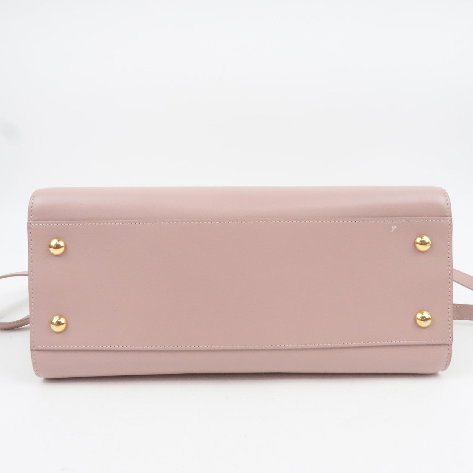 SAINT LAURENT Cabas Small 2Way Leather Handbag Pink 472469