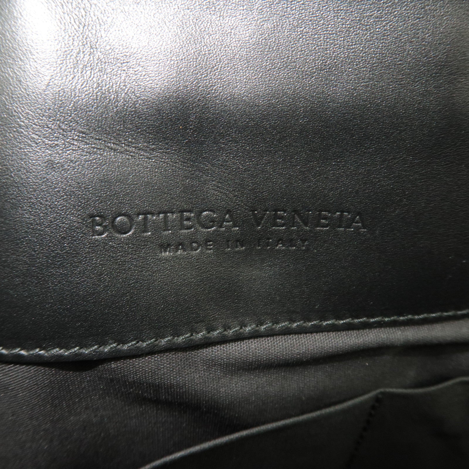 BOTTEGA VENETA Intrecciato Leather Clutch Bag Black
